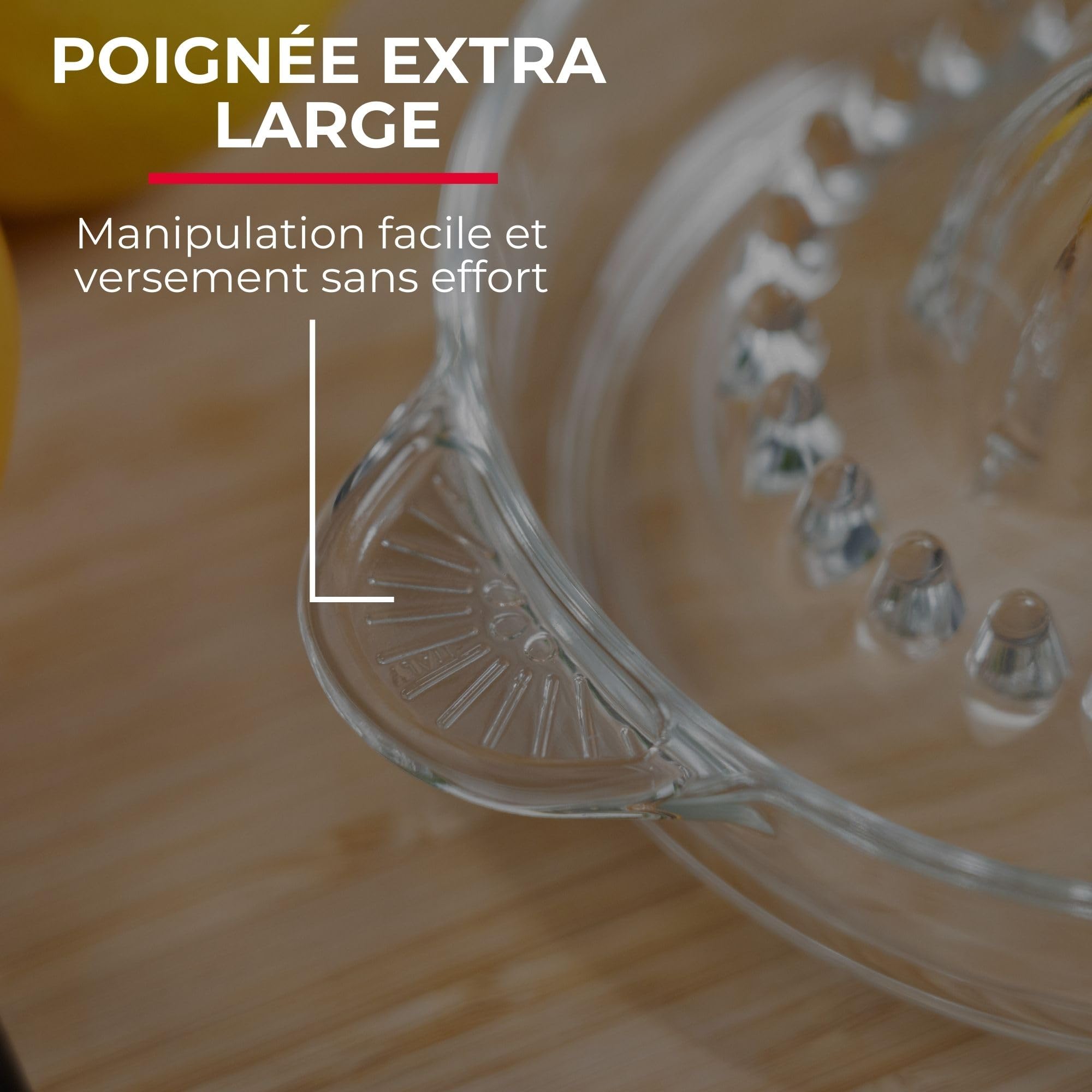 westmark-presse-agrumes-et-orange-en-verre-250-ml-avec-c-ne-lamelles-transparent image 5