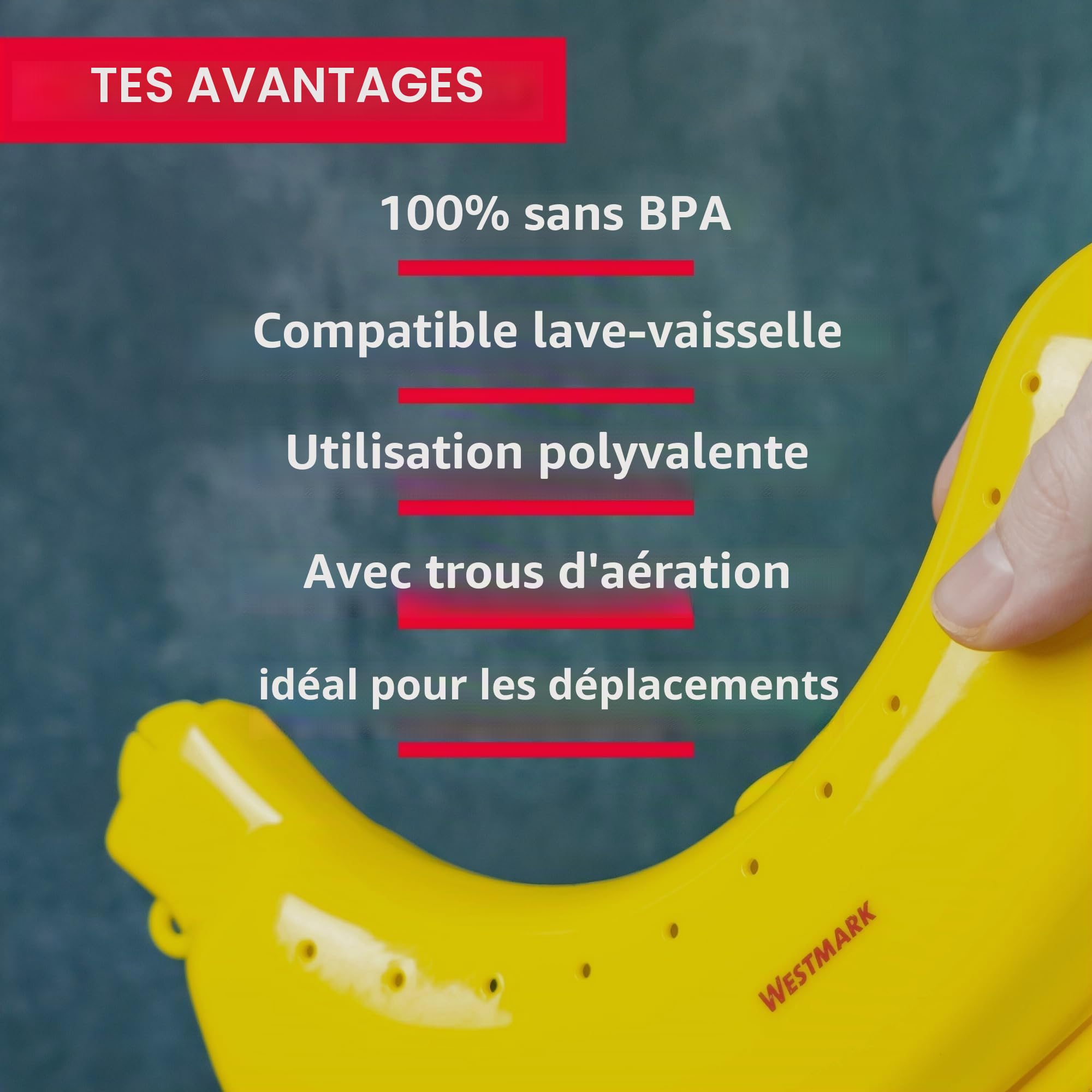 westmark-bo-te-banane-premium-robuste-et-sans-bpa-235-x-139-x-52-mm-jaune image 3