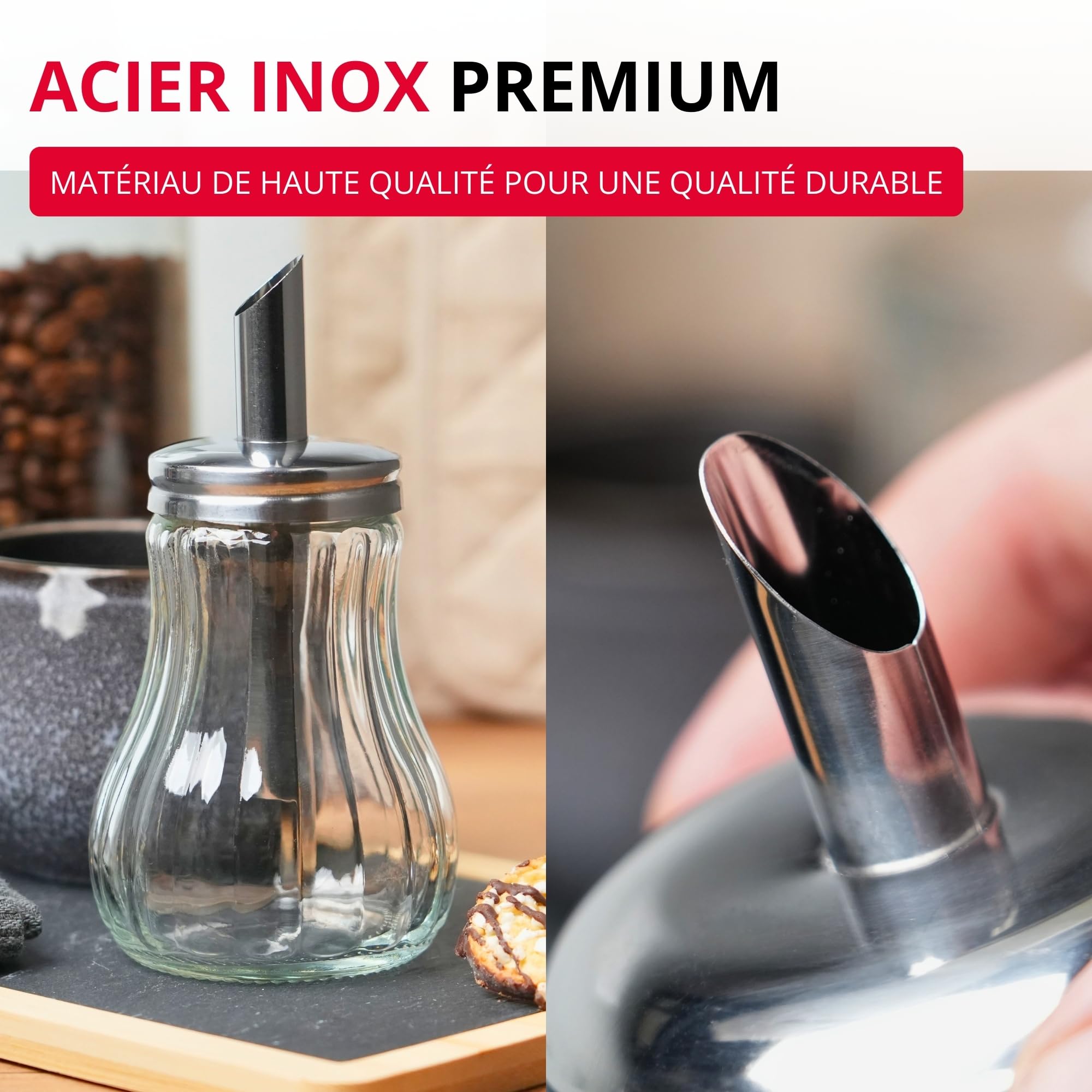 westmark-berlin-sucrier-250-ml-en-verre-et-acier-inoxydable-avec-couvercle-argen image 5