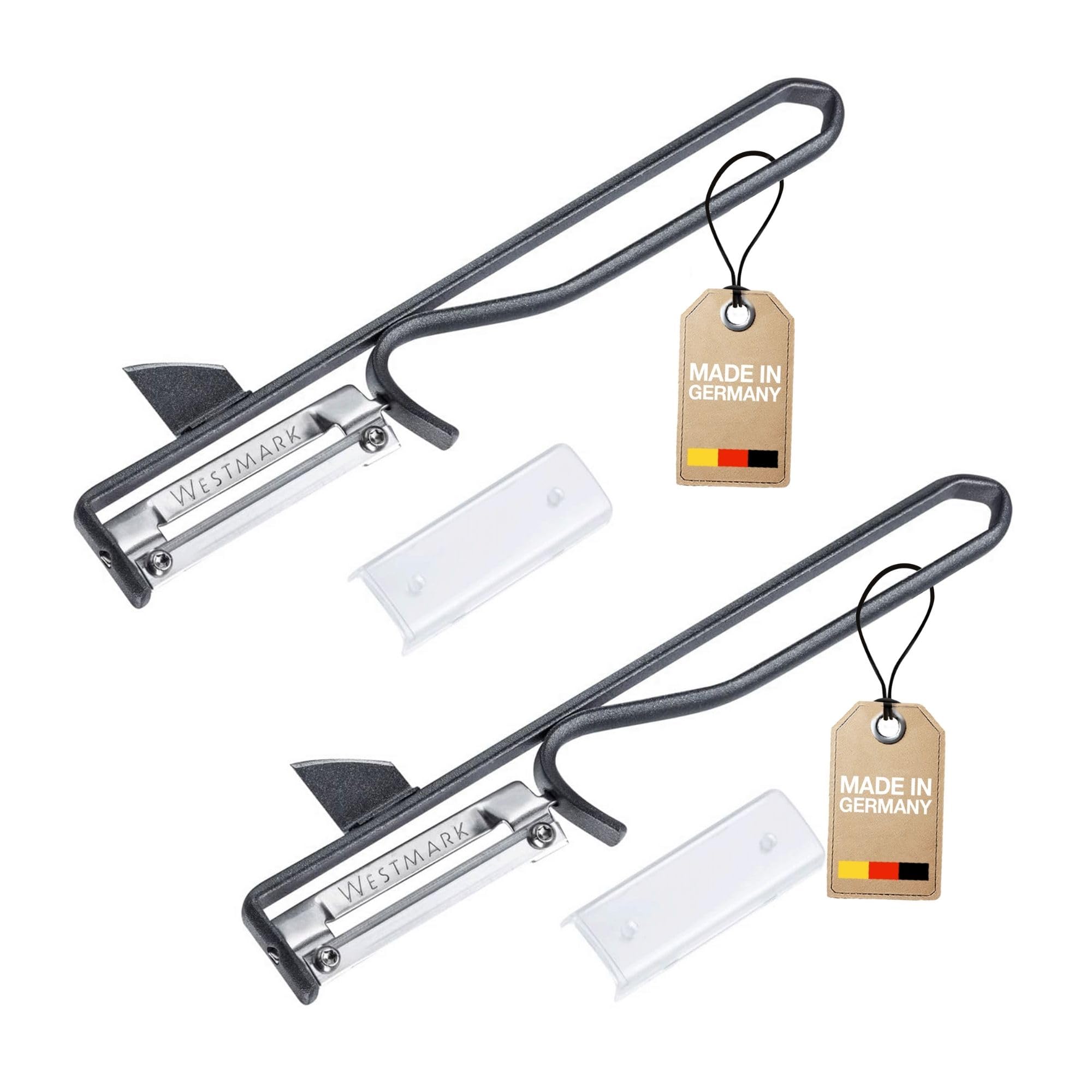 westmark-plucheur-black-edition-106177e4-2-pi-ces-plucheur-pendulaire-en-acier-a image 1