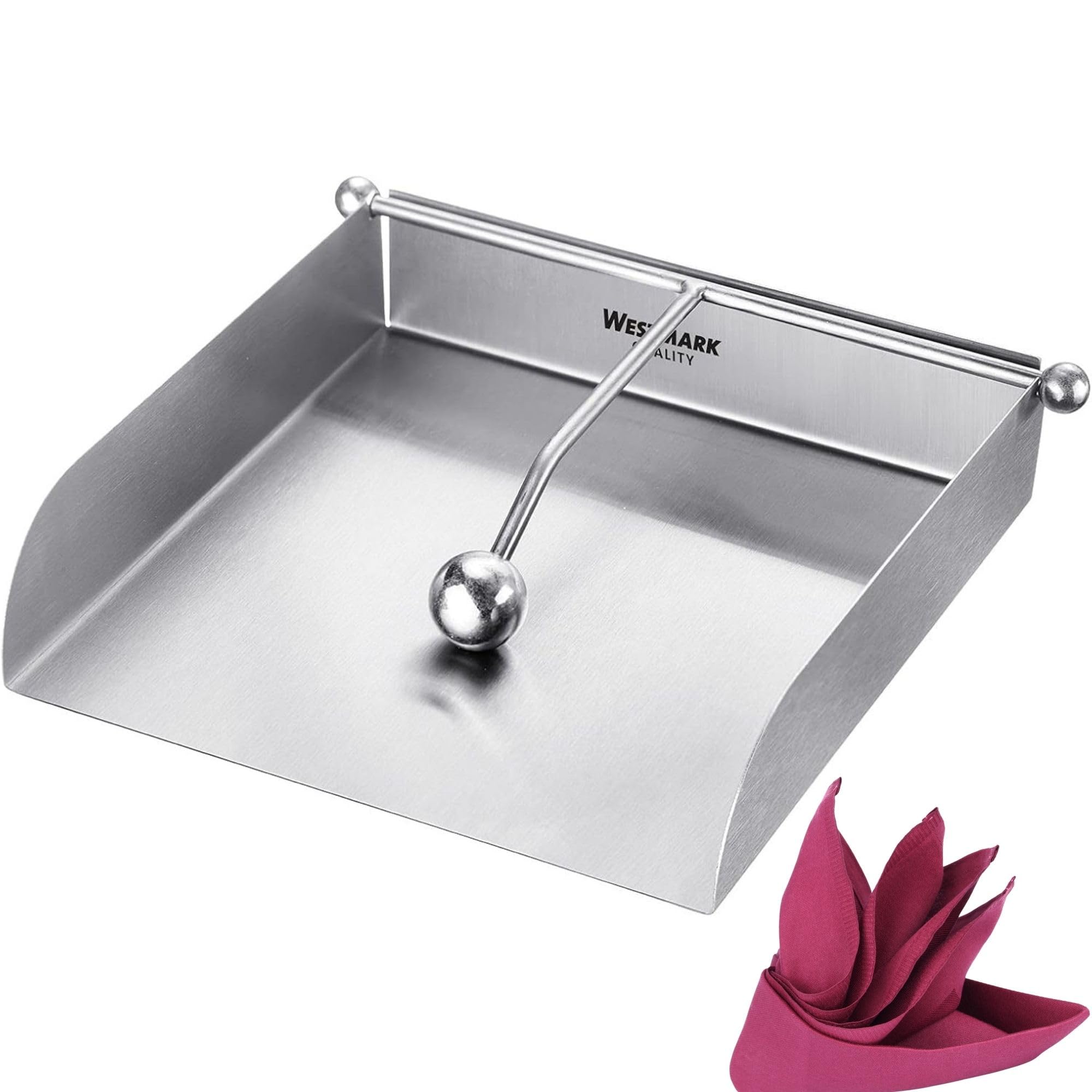 westmark-69082260-porte-serviette-inox-avec-protection-vent-rangement-serviettes image 1