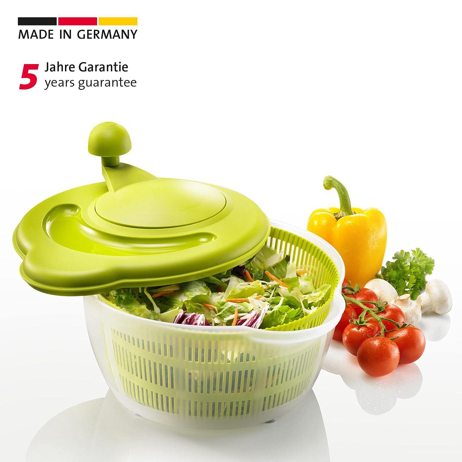 westmark-fortuna-essoreuse-salade-5-litres-26-cm-plastique-sans-bpa-transparent- image 2