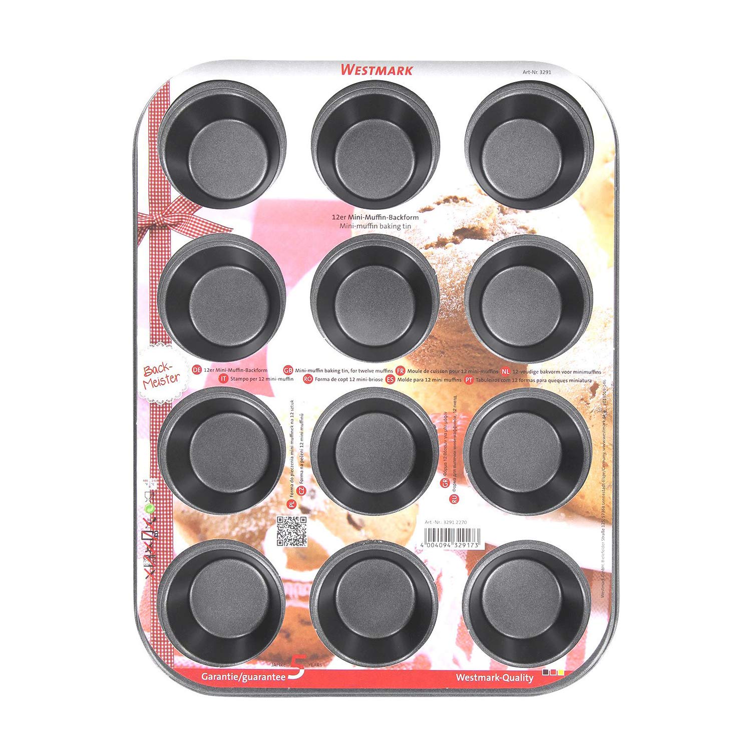 westmark-back-meister-32912270-moule-mini-muffins-12-cavit-s-acier-lamin-froid-a image 8