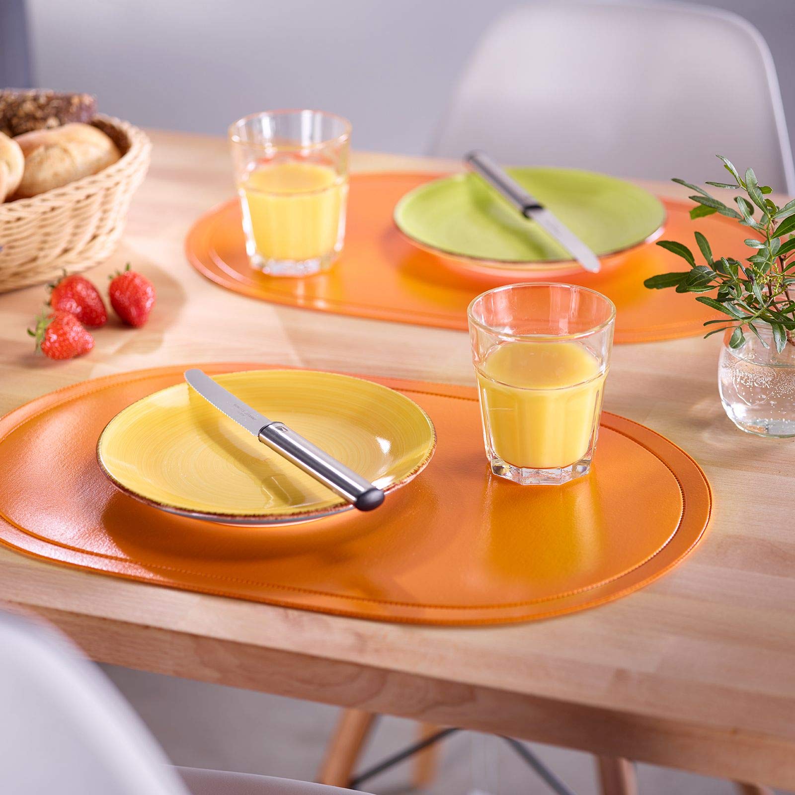 westmark-saleen-fun-set-de-4-sets-de-table-ovales-vinyle-45-5-x-29-cm-orange-010 image 5
