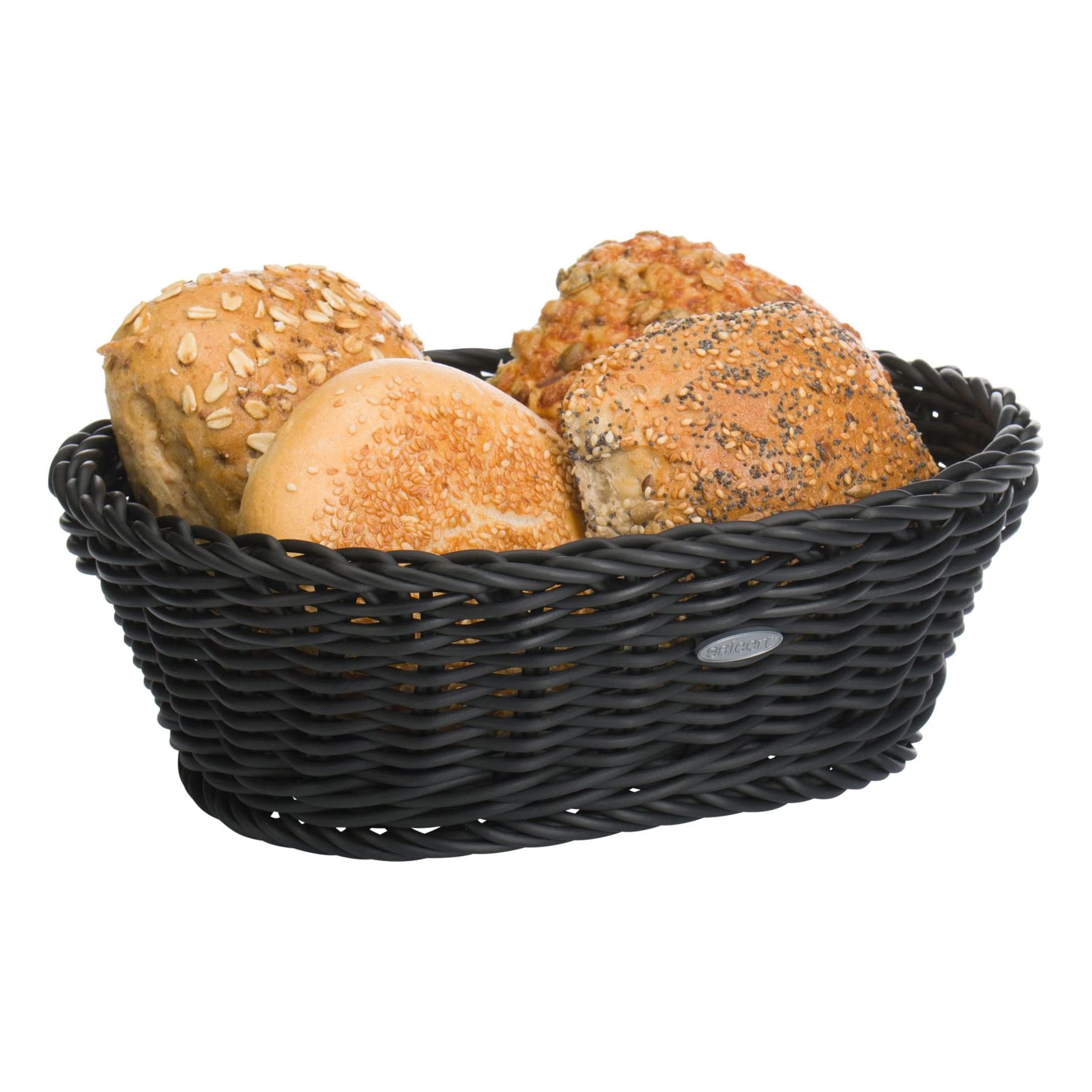 saleen-2038919-corbeille-ovale-noire-tiss-e-la-main-25-5-x-19-x-8-cm-alimentaire image 2