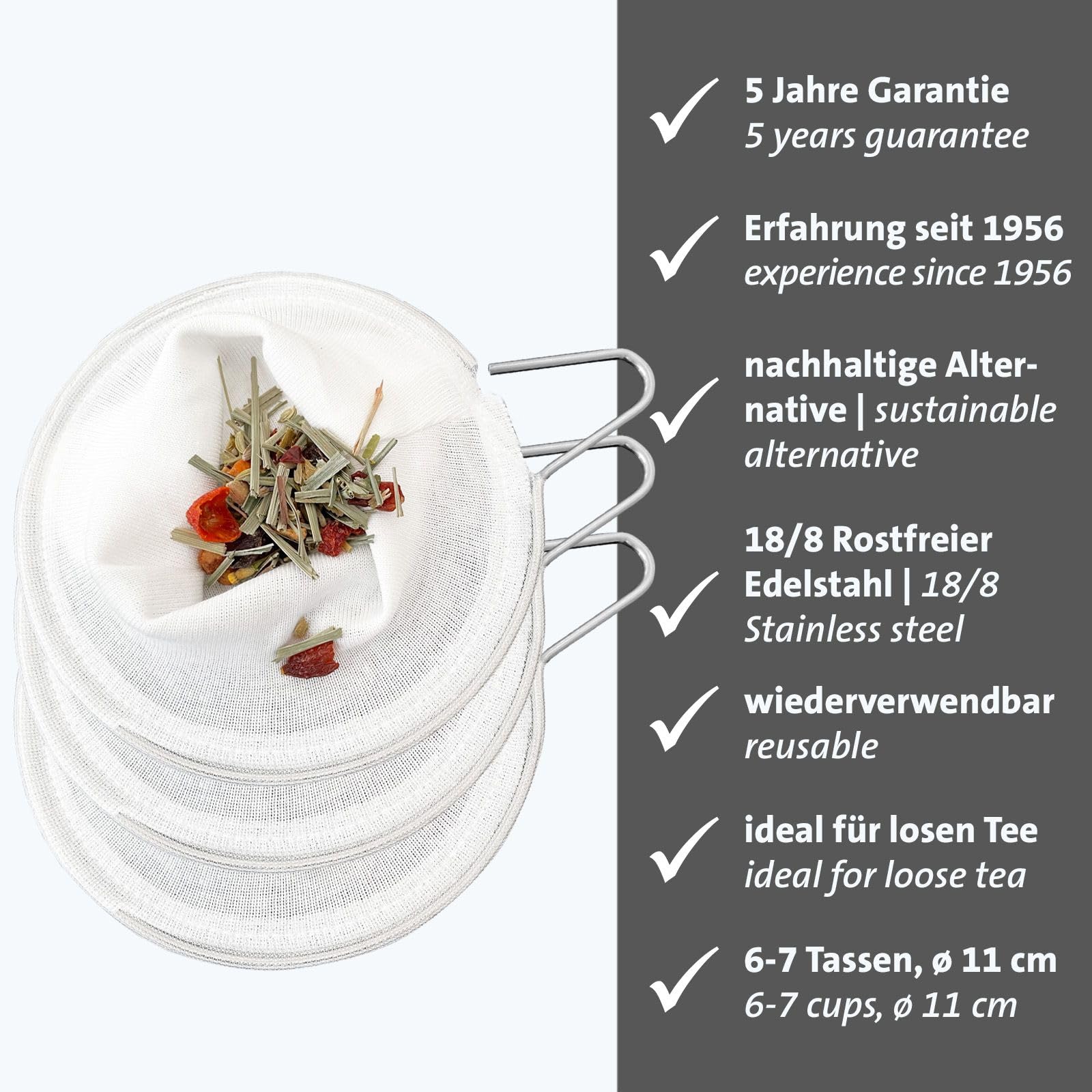 westmark-teatime-153222e3-filet-filtre-th-en-pur-coton-11-cm-pour-6-7-tasses-lot image 2