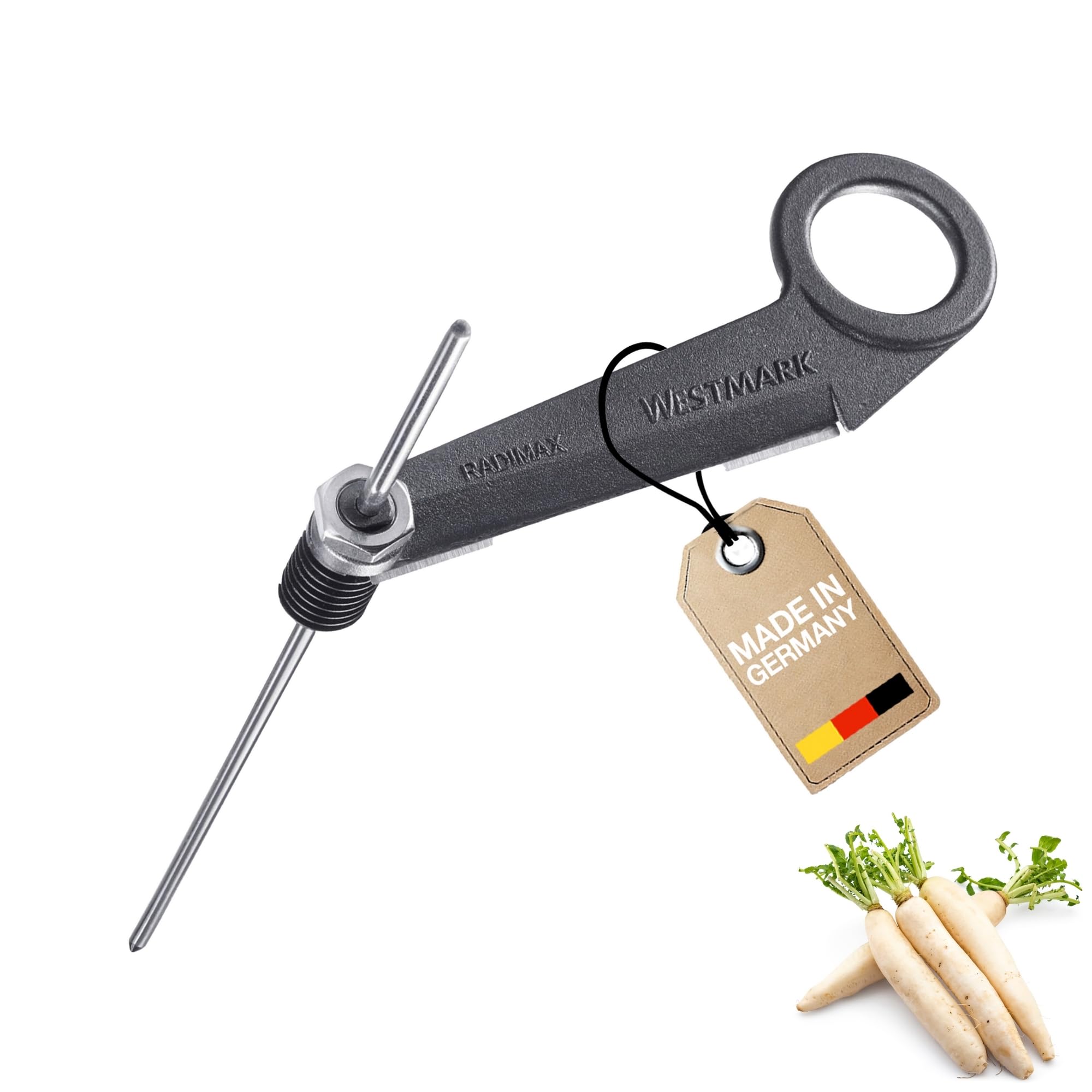 westmark-radimax-black-edition-coupe-l-gumes-en-spirale-en-aluminium-pour-radis- image 1