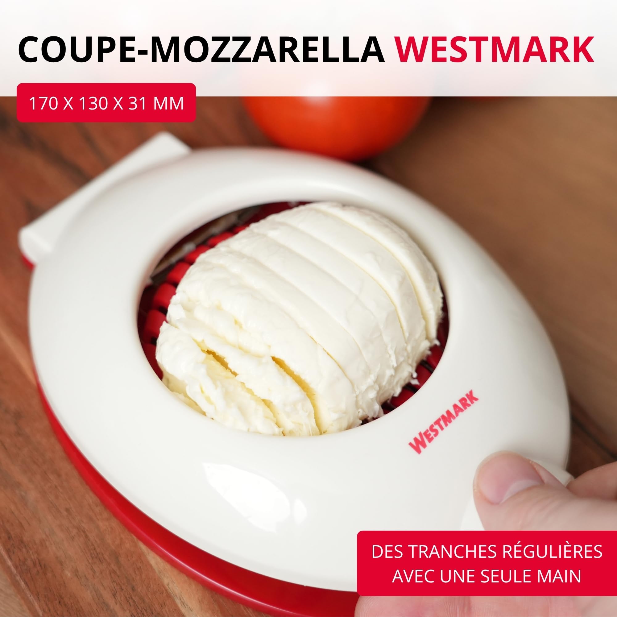 westmark-caprese-coupe-mozzarella-10-fils-en-acier-inoxydable-tension-individuel image 2