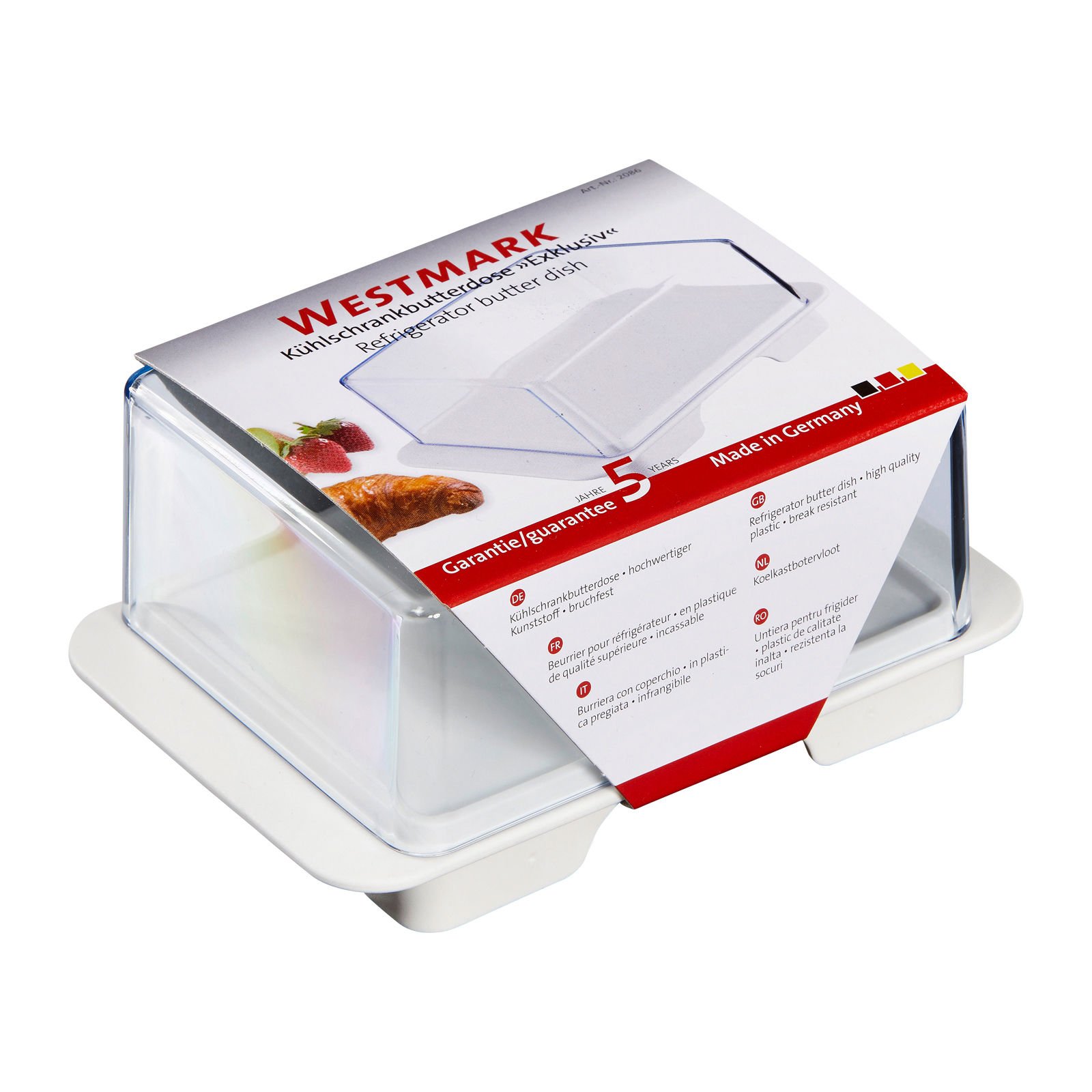 westmark-exclusiv-beurrier-de-r-frig-rateur-en-plastique-blanc-transparent-20862 image 5