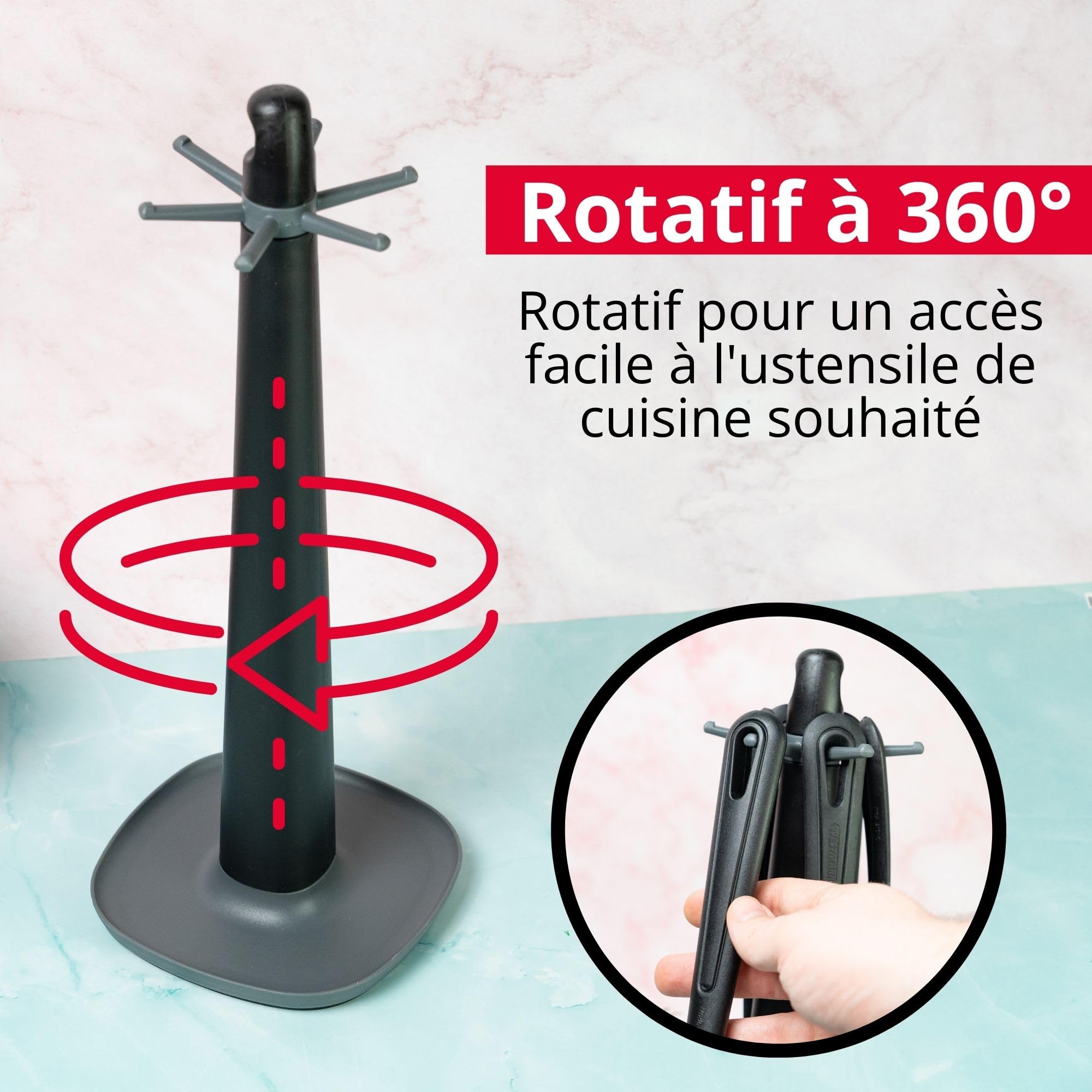 westmark-gentle-ensemble-7-pi-ces-d-ustensiles-de-cuisine-avec-support-rotatif-p image 2