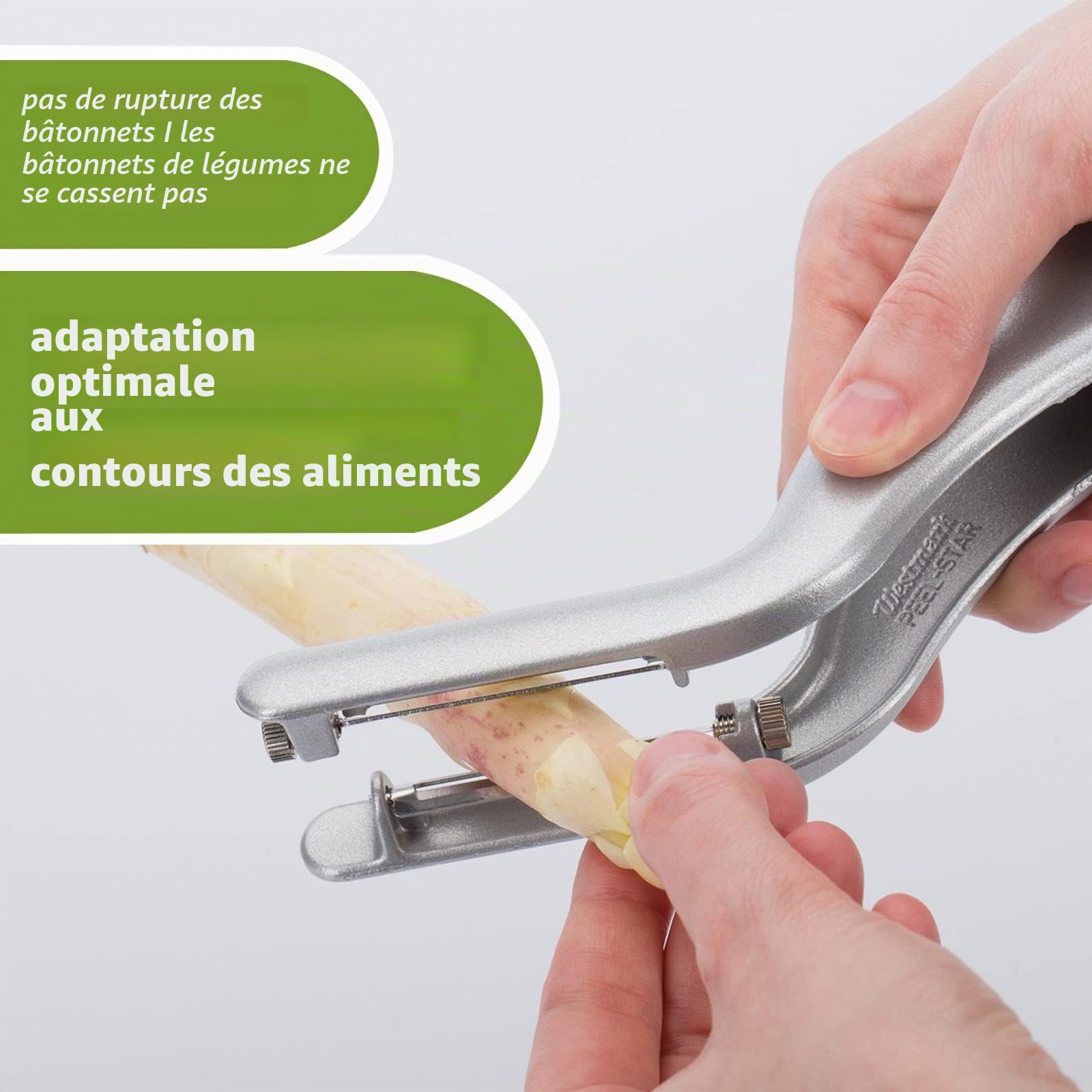 westmark-60502260-double-plucheur-peel-star-lames-inox-mobiles-pour-l-gumes-long image 3