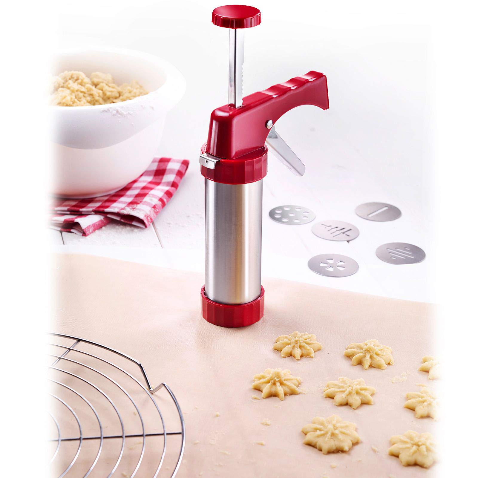 westmark-presse-p-tisserie-seringue-garniture-avec-8-disques-et-8-buses-250-ml-3 image 7