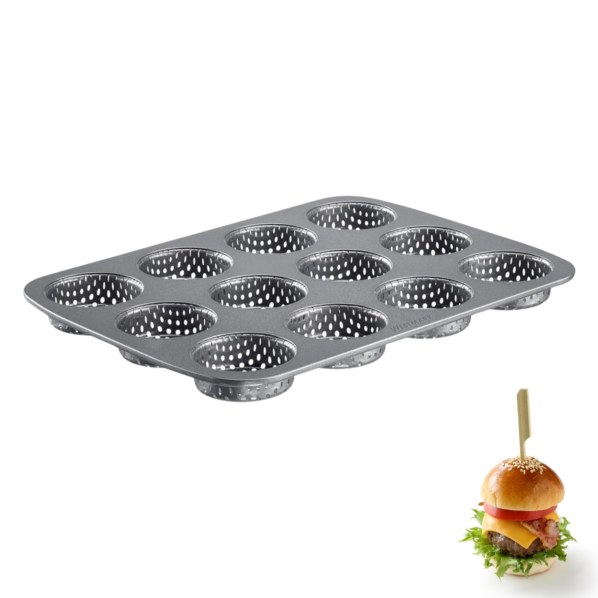 westmark-moule-pain-anti-adh-sif-12-empreintes-noir-0-90-kg-passe-au-lave-vaisse image 1
