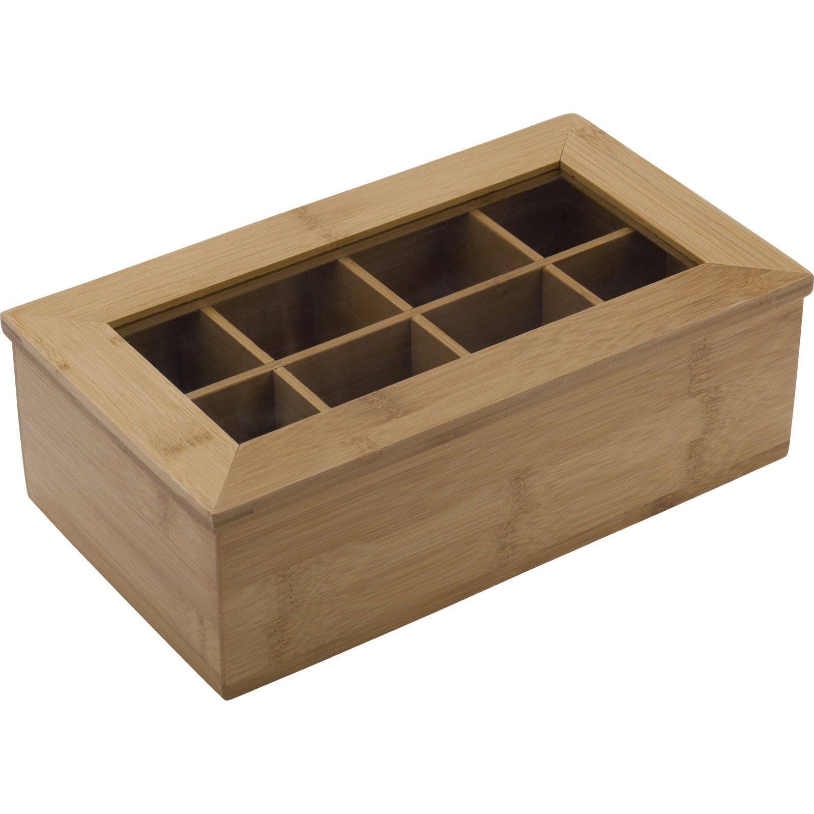 westmark-bo-te-th-teatime-en-bambou-8-compartiments-fermeture-magn-tique-28-x-16 image 1