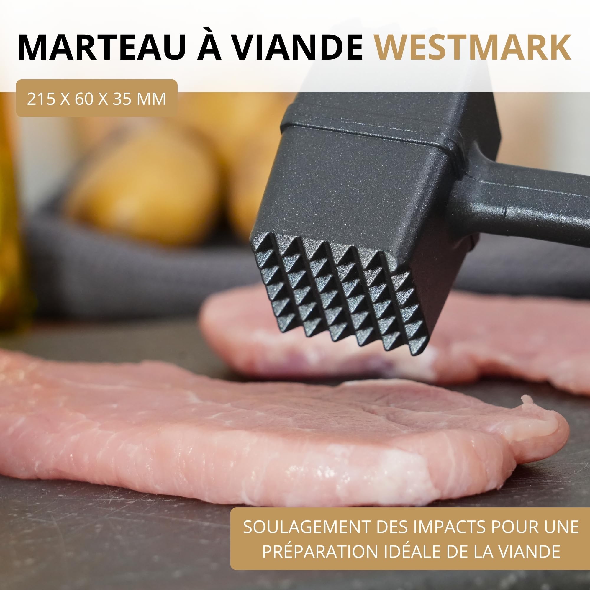 westmark-attendrisseur-de-viande-robusto-black-edition-marteau-double-face-pour- image 2