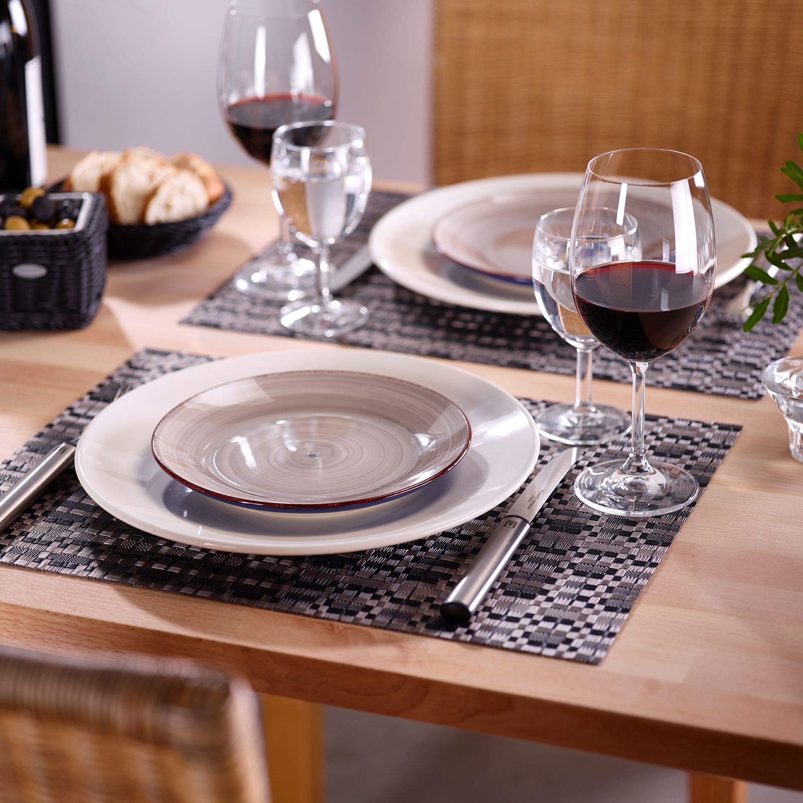 westmark-01210386150-elegance-set-de-table-vinyle-polyester-anthracite-argent-lo image 5