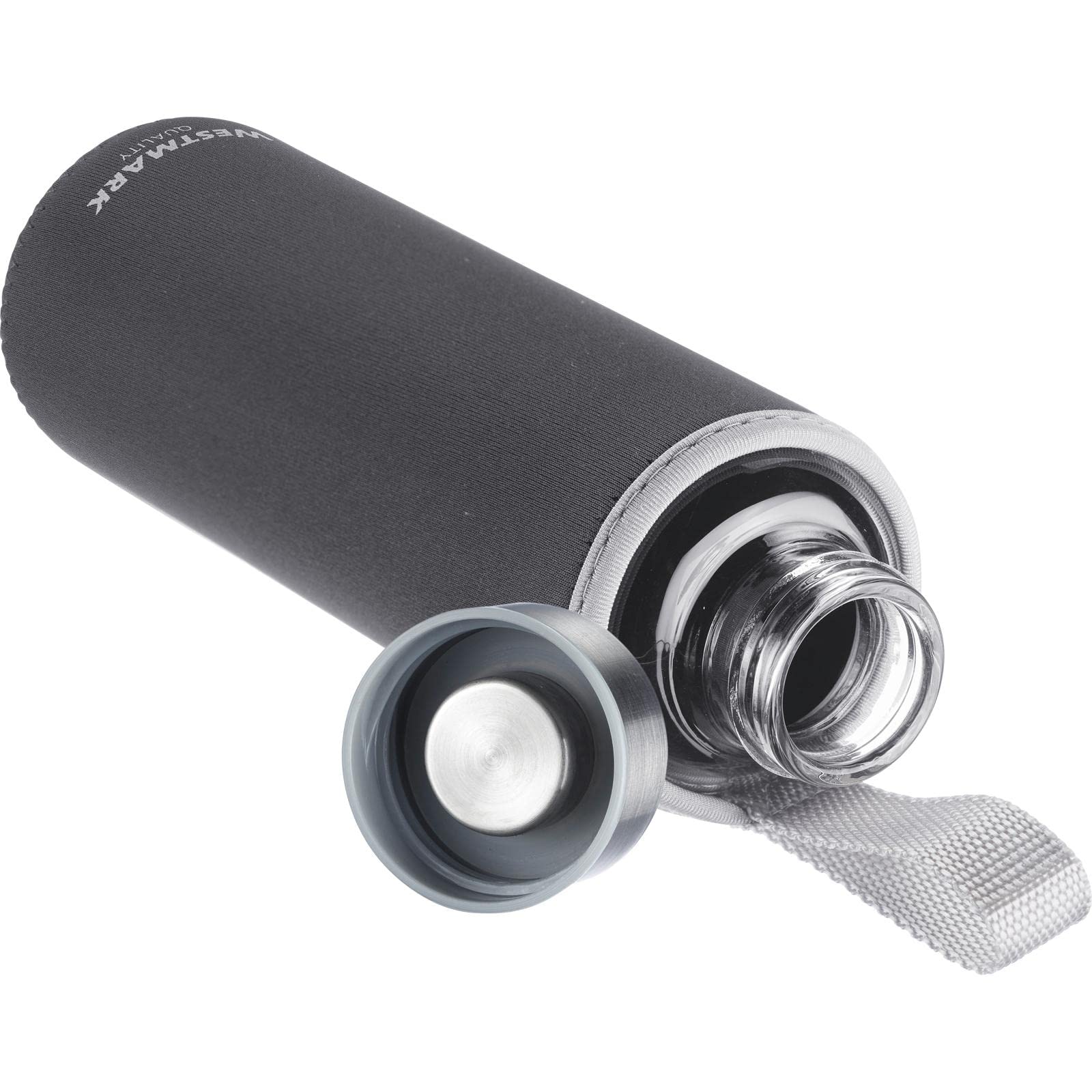westmark-viva-527222e8-lot-de-2-bouteilles-d-eau-en-verre-550-ml-avec-housse-de- image 8