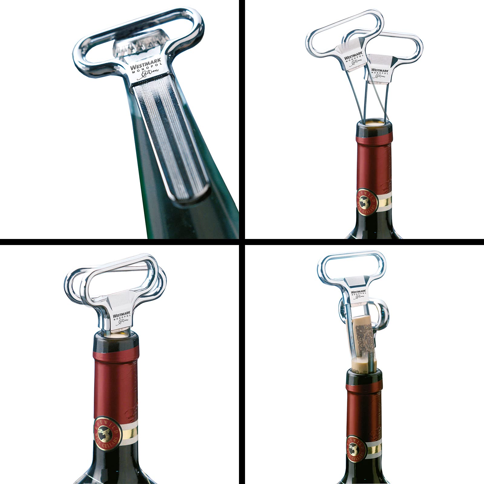 westmark-monopol-edition-tire-bouchon-ah-so-2-lames-avec-ouvre-bouteille-acier-t image 3