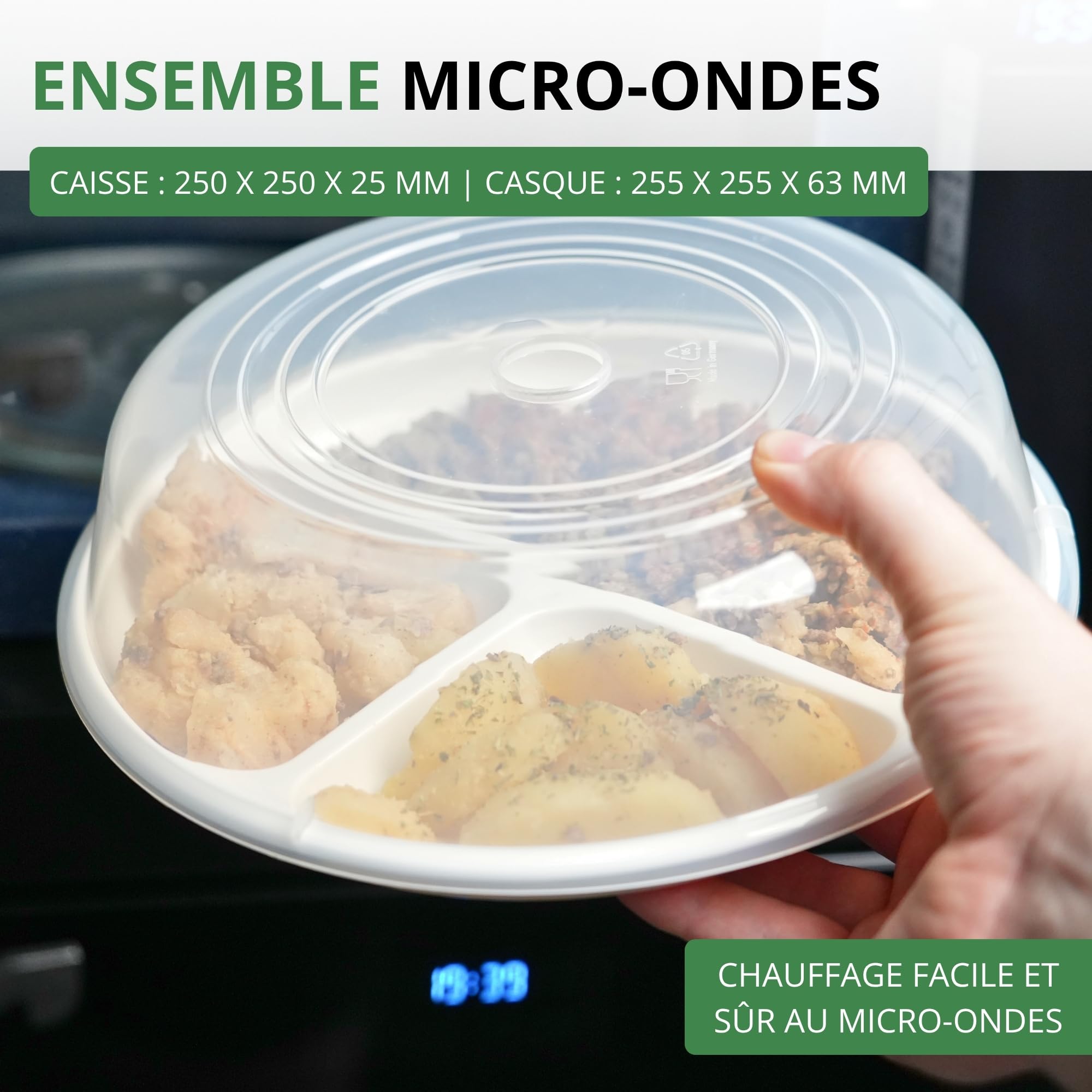 westmark-224022e6-set-micro-ondes-2-pi-ces-assiette-3-compartiments-et-couvercle image 2