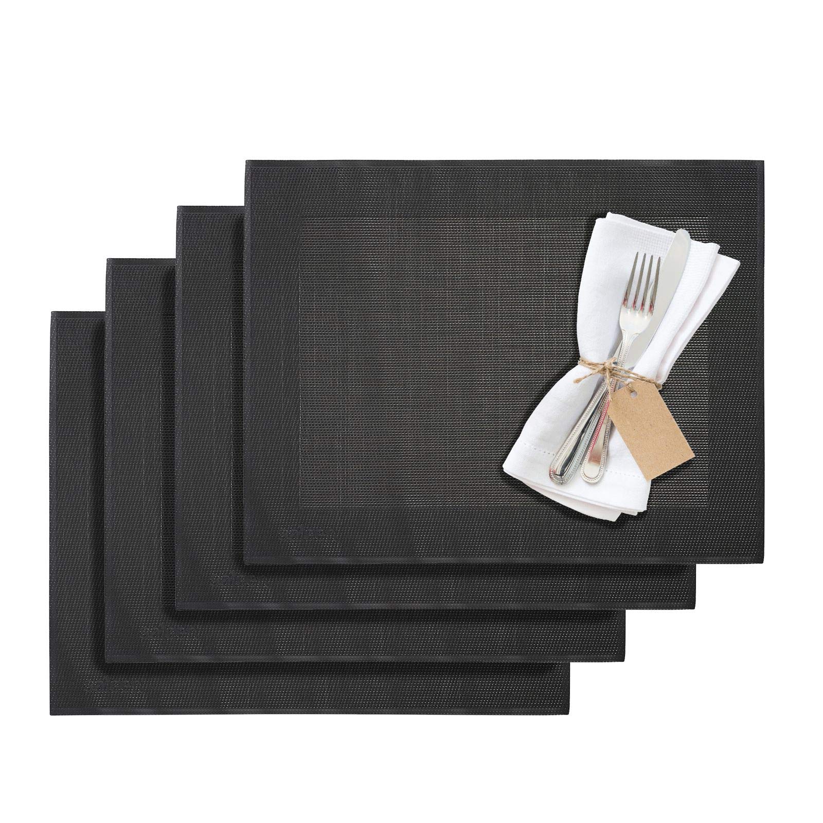 westmark-sets-de-table-4-pi-ces-saleen-home-42-x-32-cm-vinyle-polyester-anthraci image 1