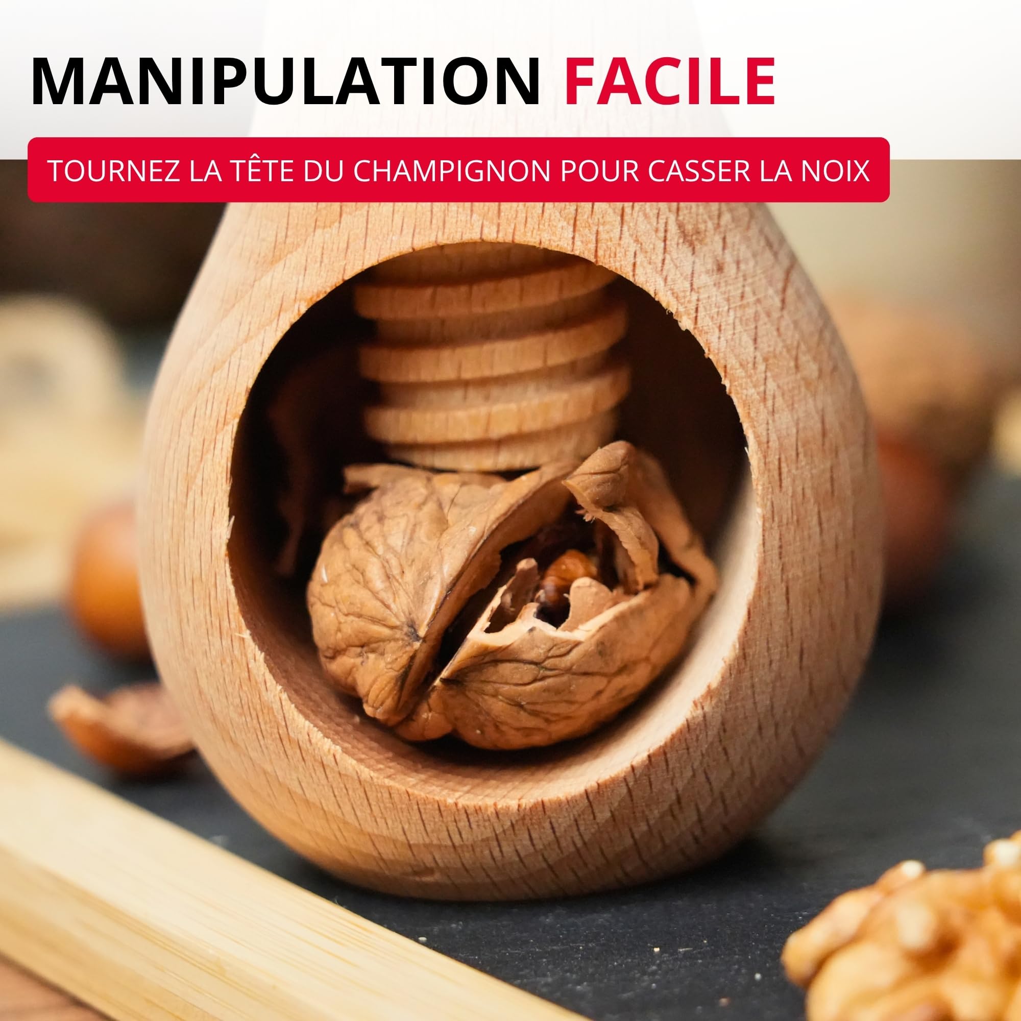 westmark-holzi-16772270-casse-noix-en-forme-de-champignon-bois-de-h-tre-9-5-cm image 3