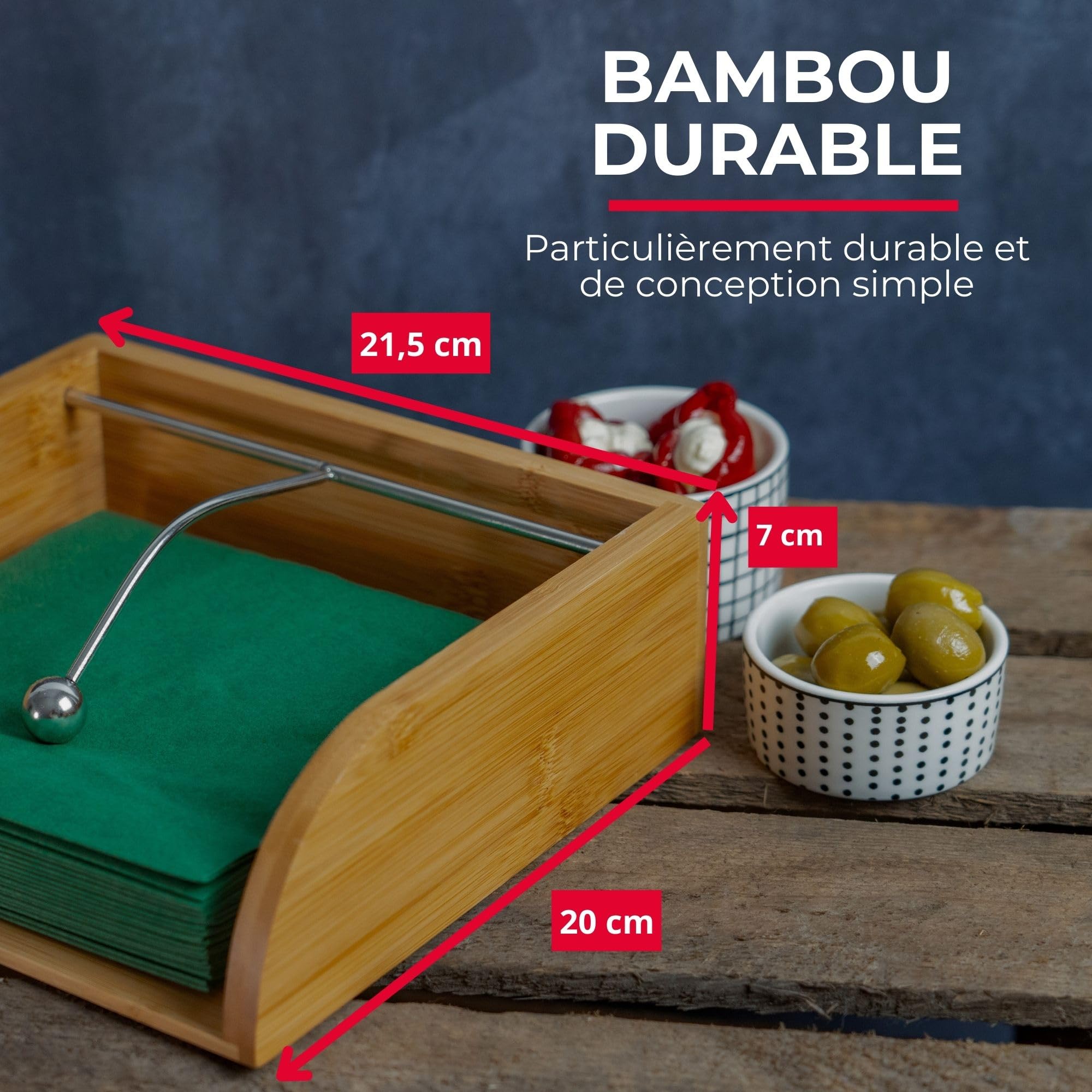 westmark-tapas-friends-porte-serviettes-distributeur-avec-poids-en-acier-inoxyda image 3