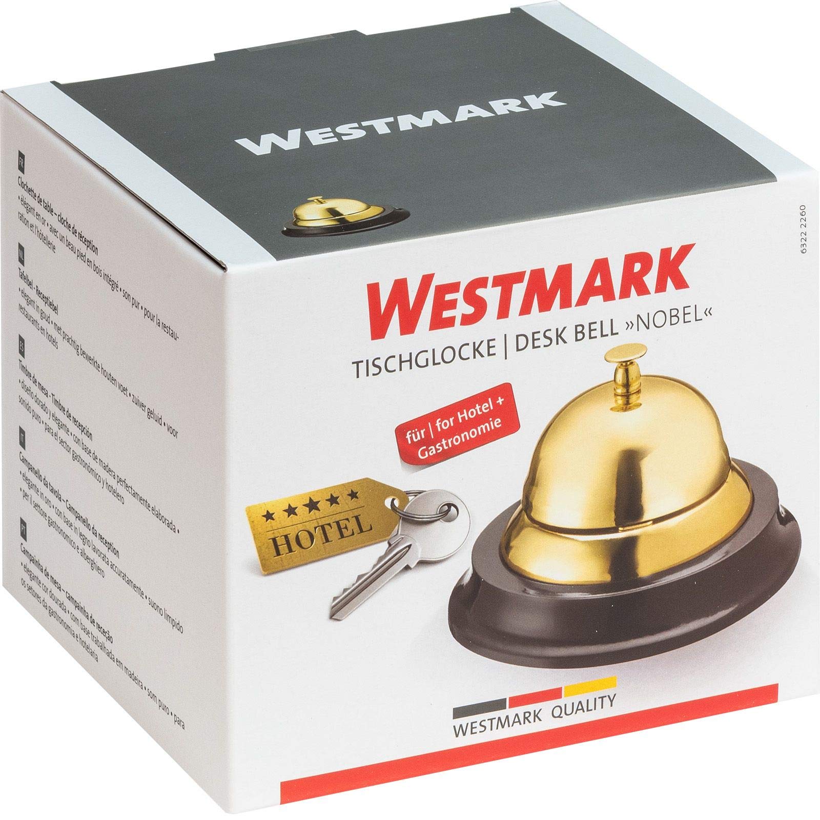westmark-nobel-cloche-de-table-r-ception-12-cm-bois-acier-or-noir-63222260 image 7