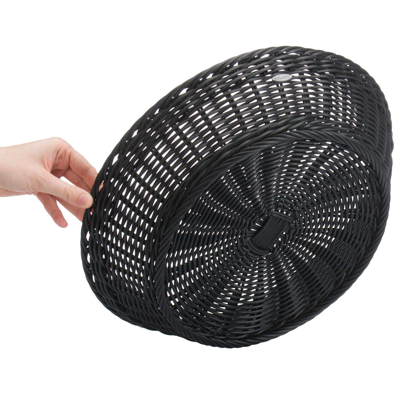 westmark-saleen-corbeille-ronde-artisanale-37-x-9-cm-noir-vannerie-synth-tique-r image 3