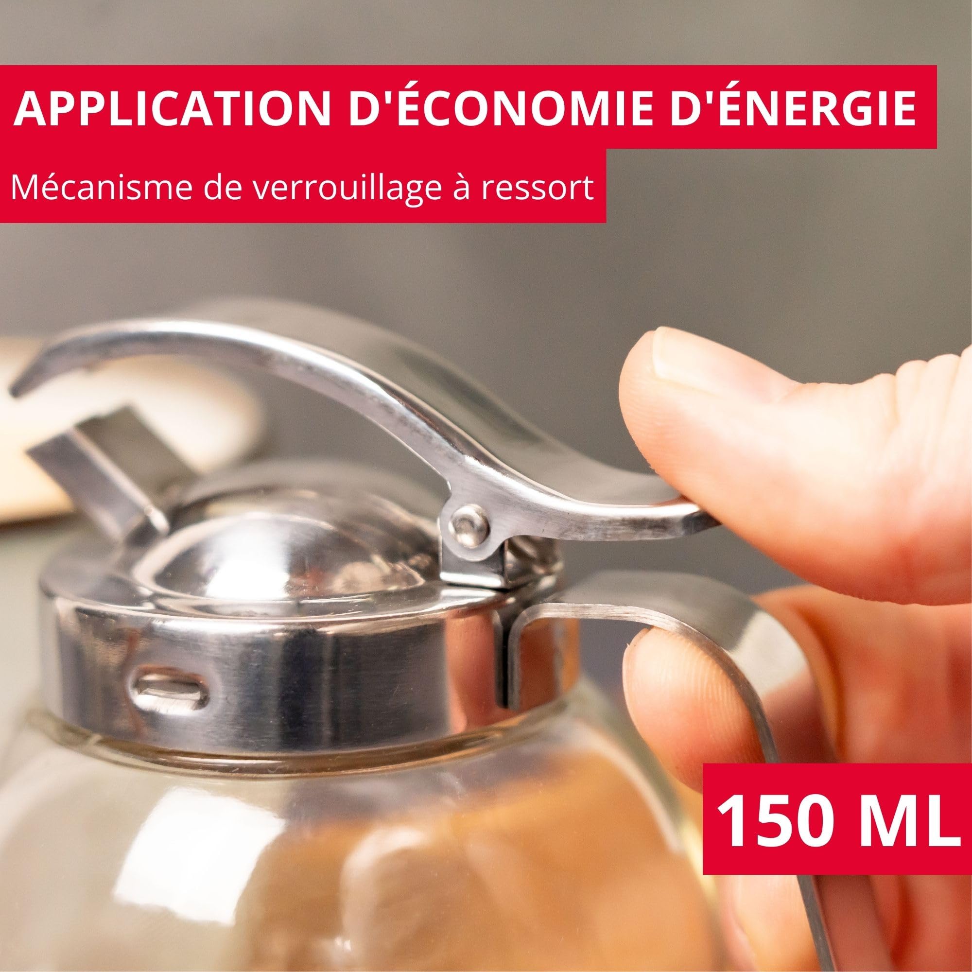 westmark-roma-distributeur-de-cr-me-miel-250-ml-verre-et-acier-inoxydable-transp image 3