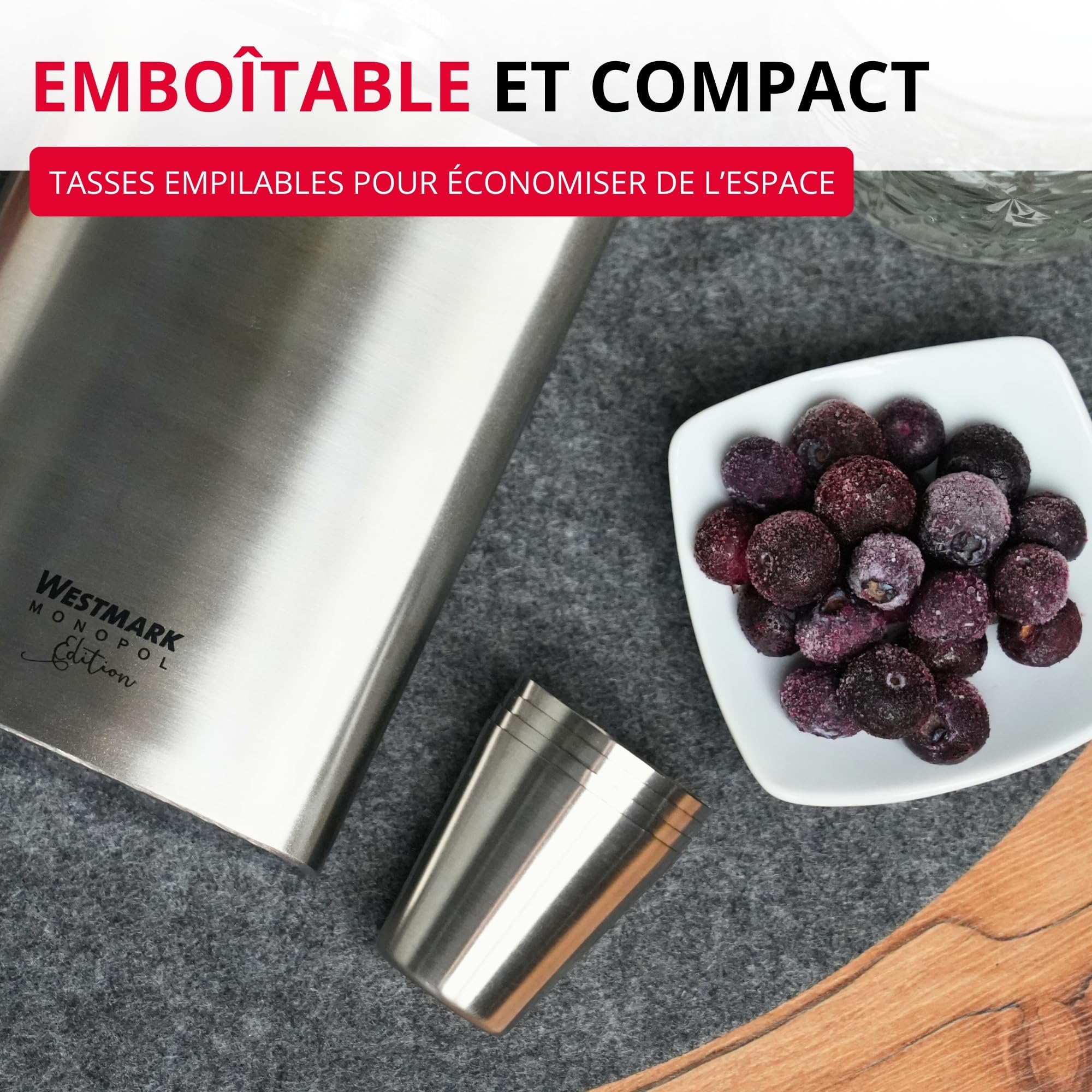 westmark-mendo-61583360-lot-de-4-mini-verres-liqueur-en-acier-inoxydable-18-8-30 image 3