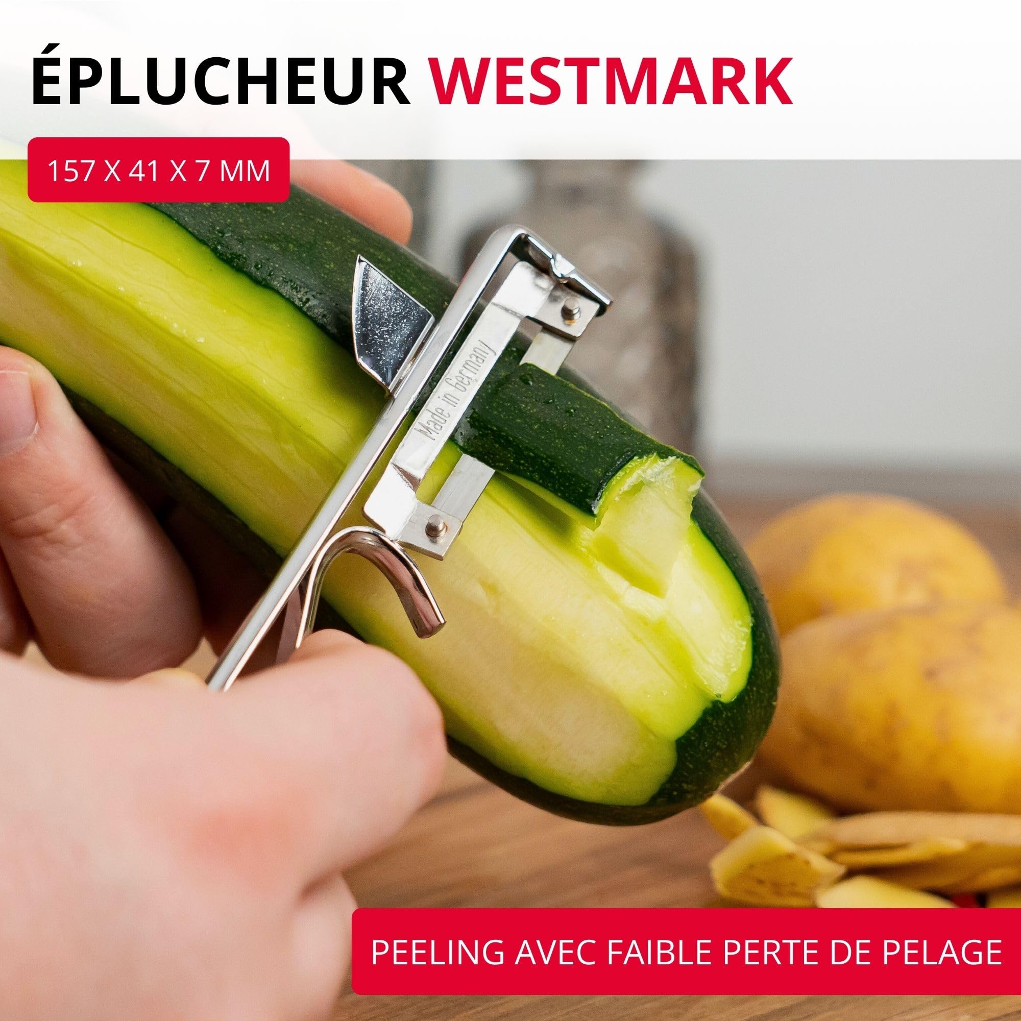 westmark-106122e1-lot-de-2-plucheurs-universels-famos-lame-oscillante-inox-avec- image 2