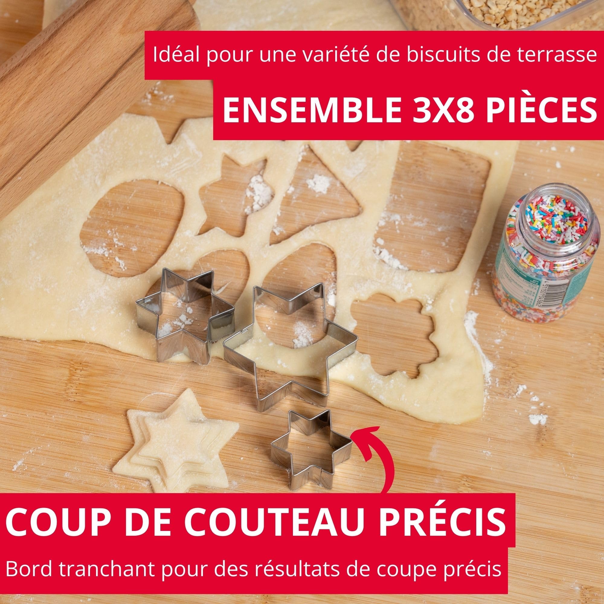 westmark-lot-de-24-emporte-pi-ces-pour-biscuits-en-acier-inoxydable-8-motifs-3-t image 2