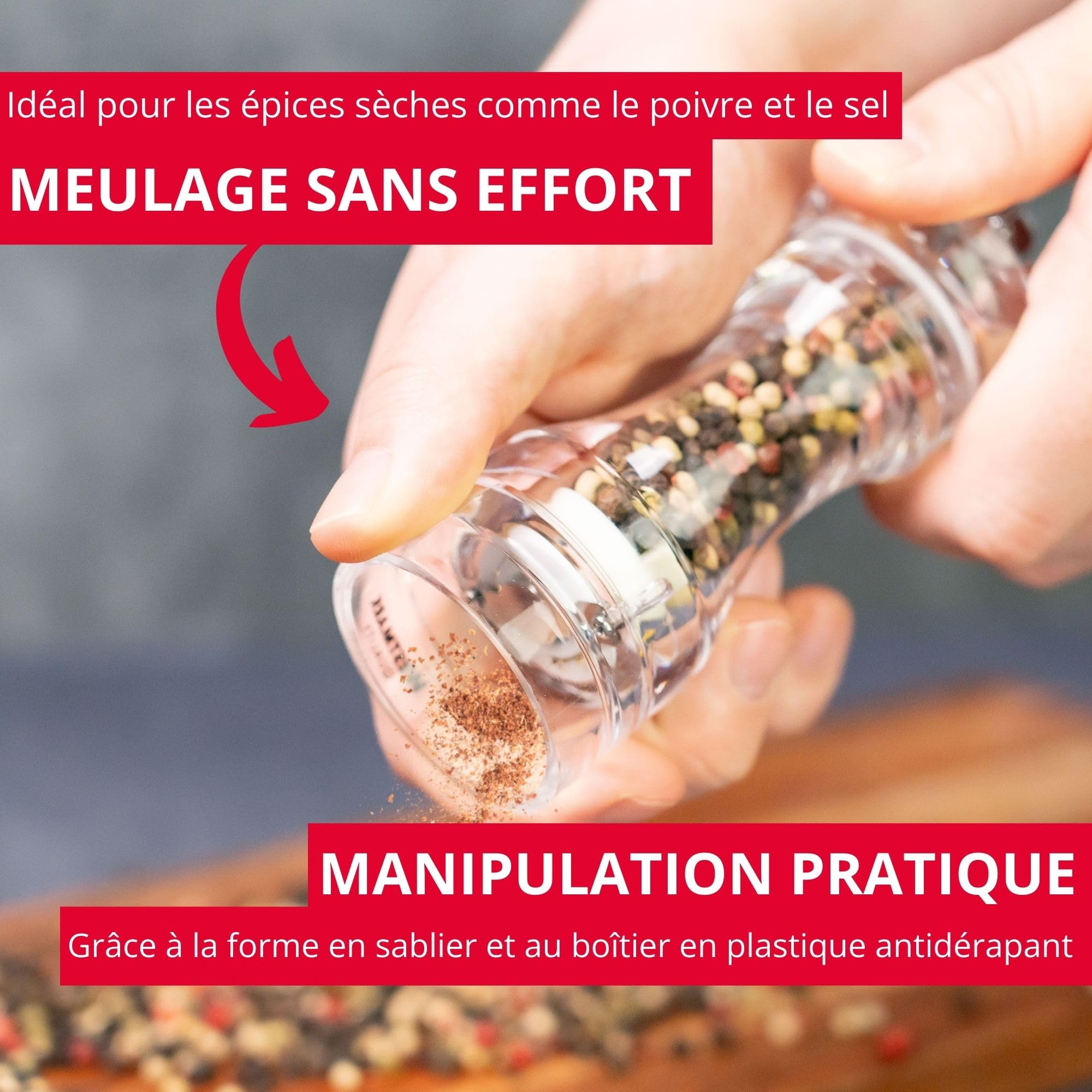 westmark-63532260-moulin-sel-et-poivre-acryl-m-canisme-c-ramique-r-glable-corps- image 2