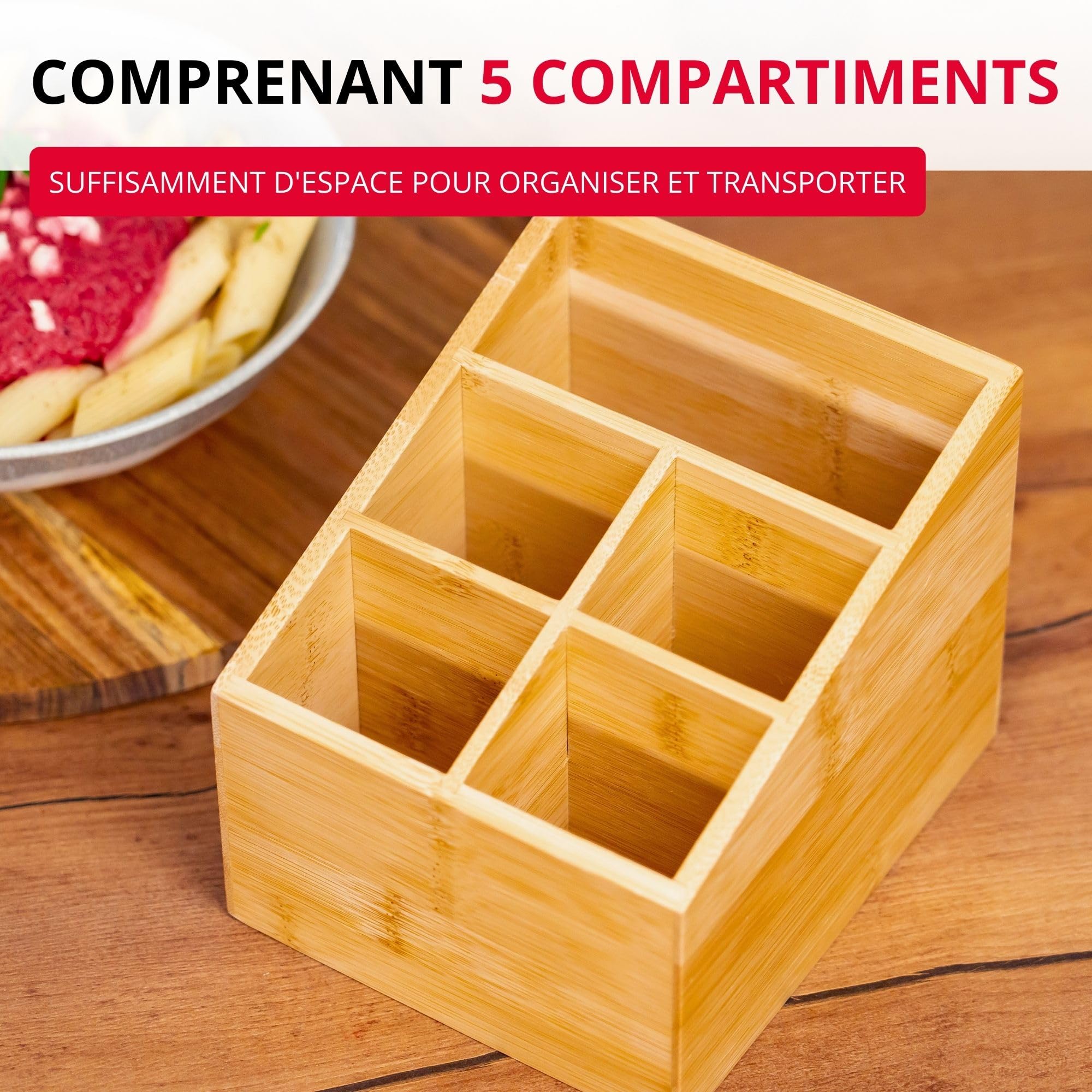 westmark-tapas-friends-69842270-organisateur-de-cuisine-en-bambou-5-compartiment image 4