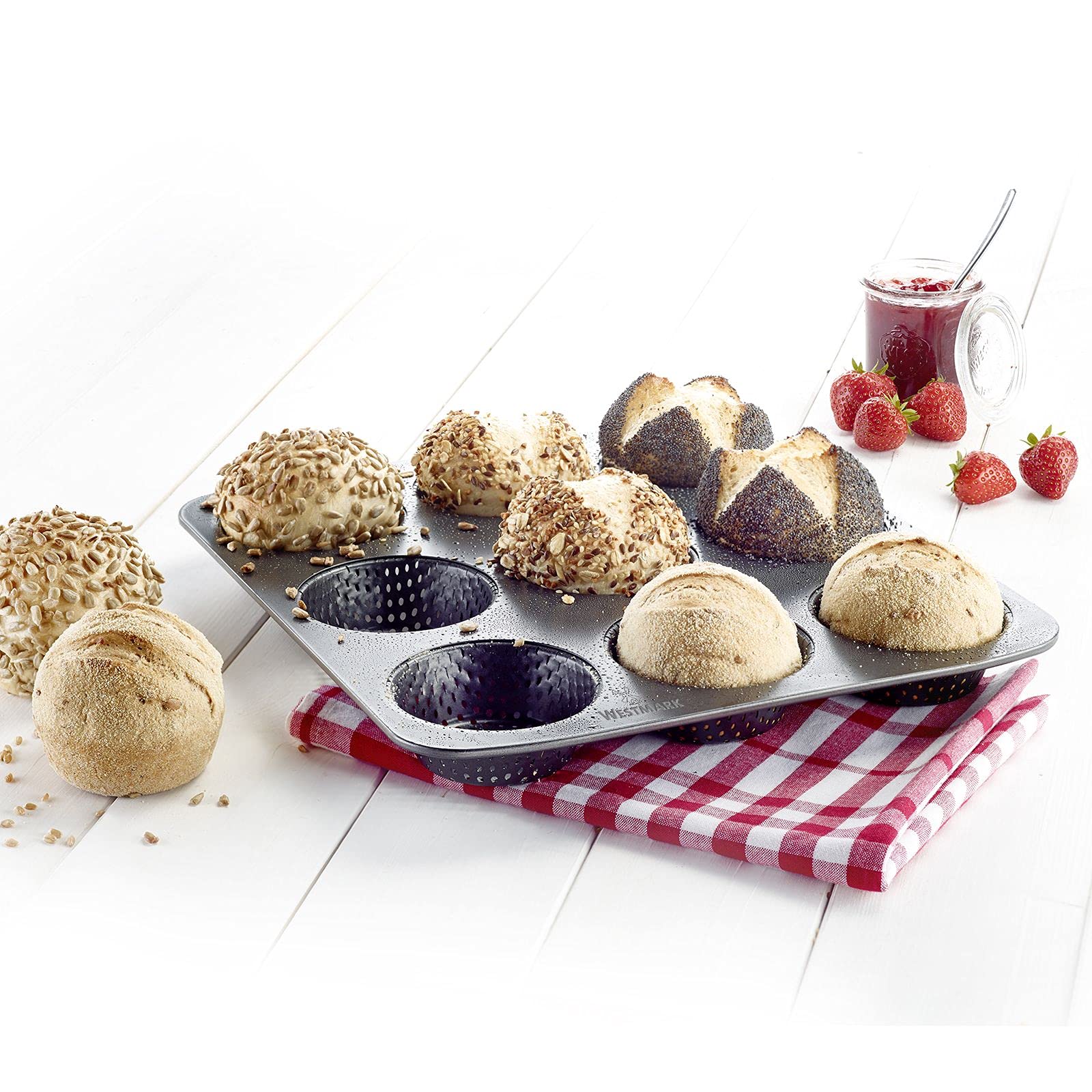 westmark-327322e6-moule-petits-pains-9-buns-hrensache-d-mouleur-g-teau-acier-ant image 6