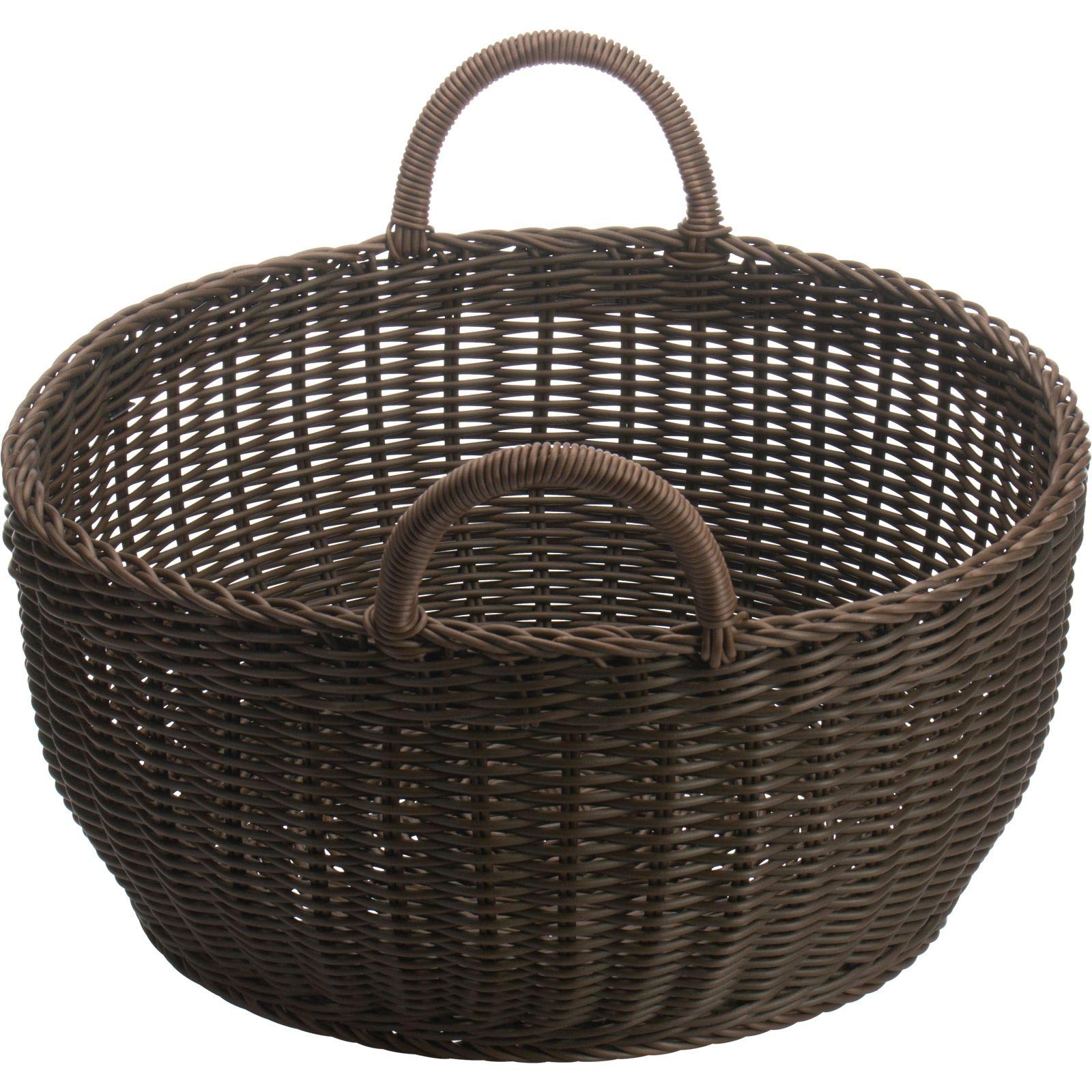 westmark-saleen-2038868-panier-de-rangement-rond-avec-2-anses-marron-42-x-19-cm image 2