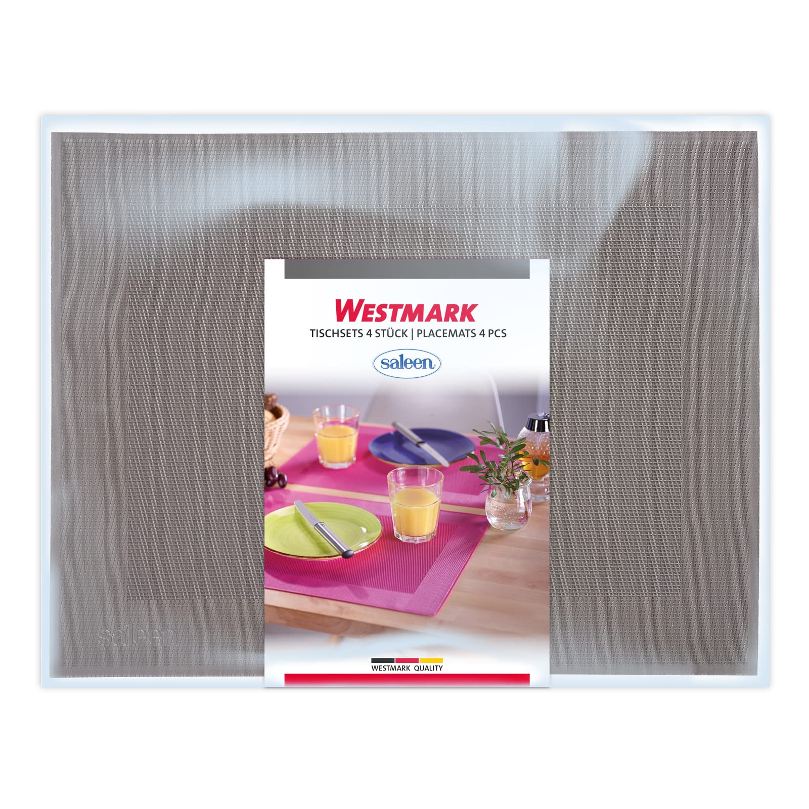 westmark-saleen-lot-de-4-sets-de-table-42-x-32-cm-vinyle-polyester-taupe-marron- image 7