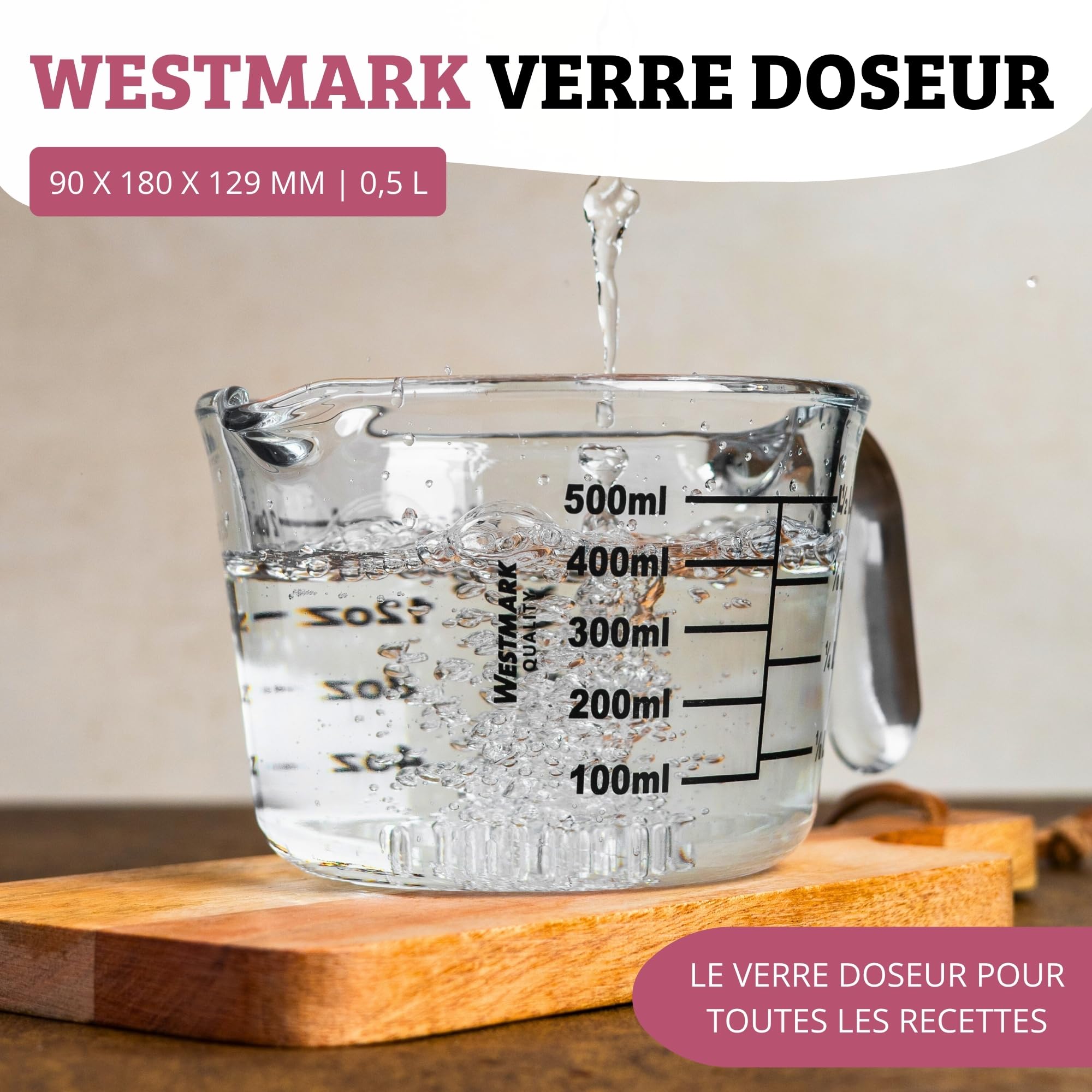 westmark-verre-doseur-gradu-en-verre-borosilicate-0-5-l-passe-au-four-micro-onde image 2