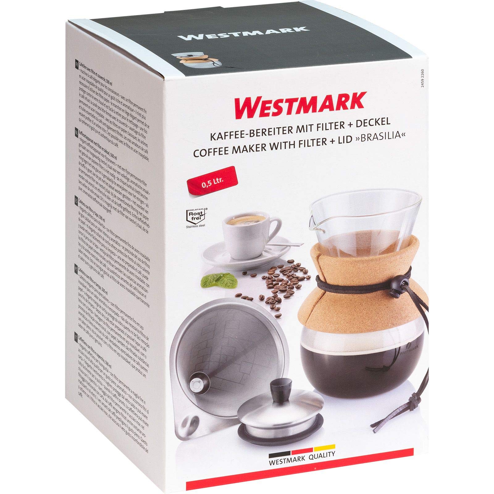 westmark-brasilia-24592260-cafeti-re-filtre-500-ml-avec-filtre-et-couvercle-en-a image 8