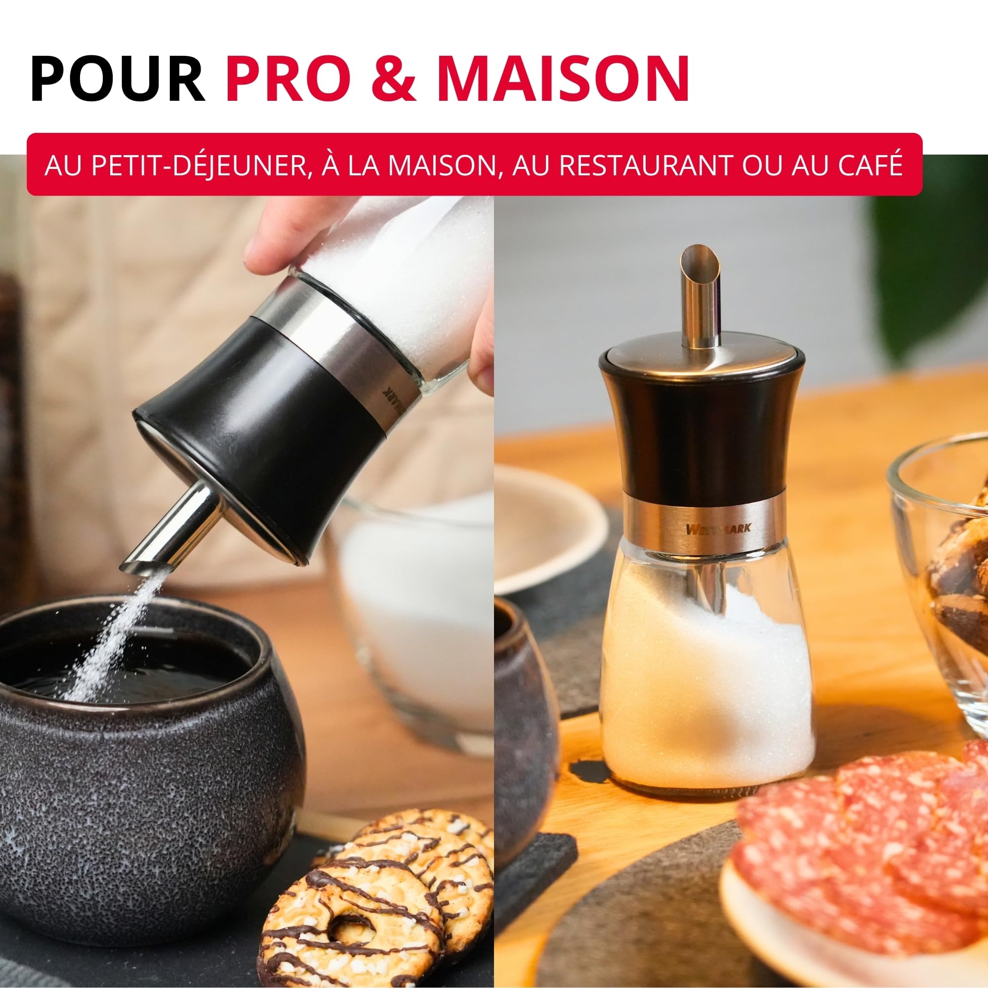 westmark-blacky-63592260-distributeur-de-sucre-doseur-190-ml-verre-inox-plastiqu image 8