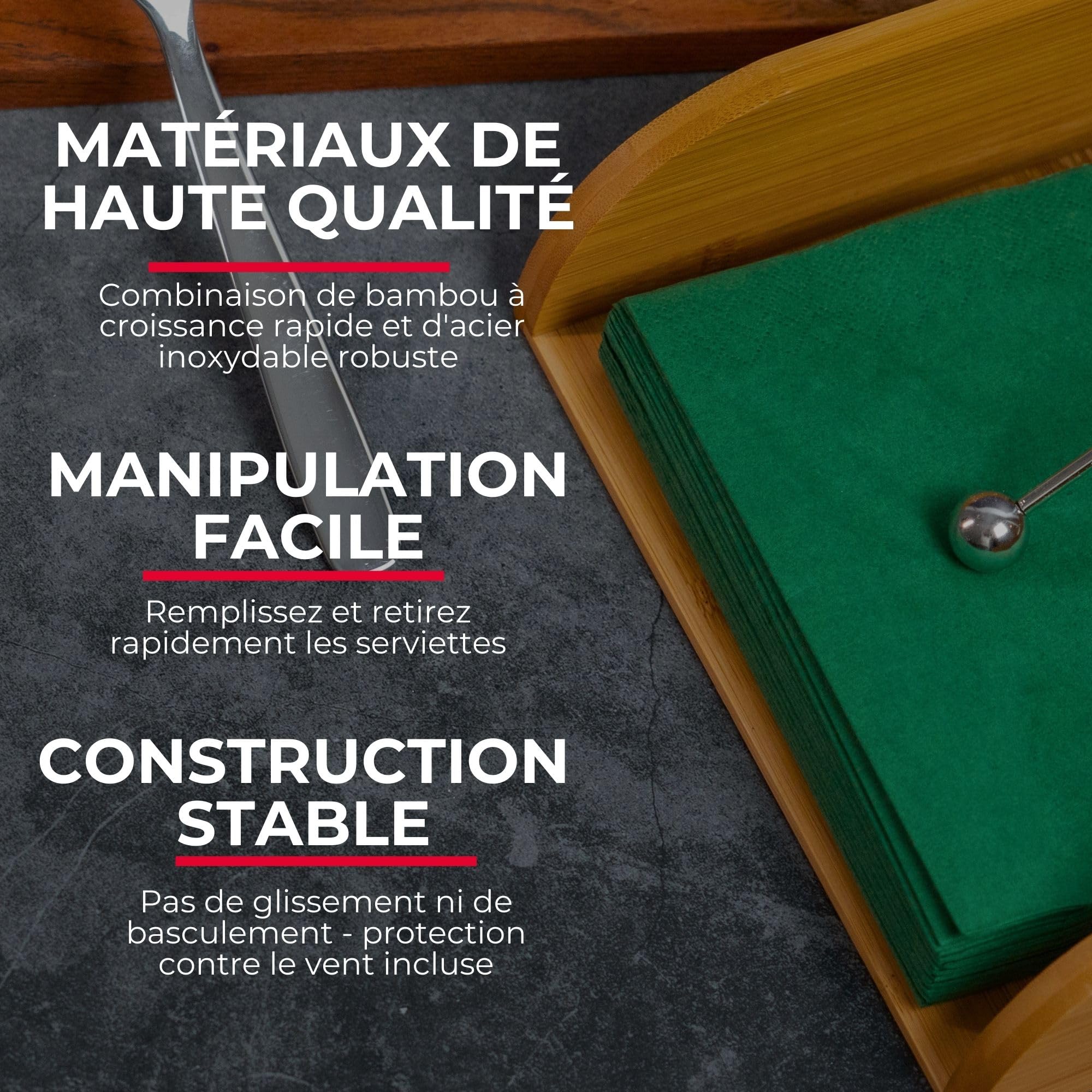westmark-tapas-friends-porte-serviettes-distributeur-avec-poids-en-acier-inoxyda image 7