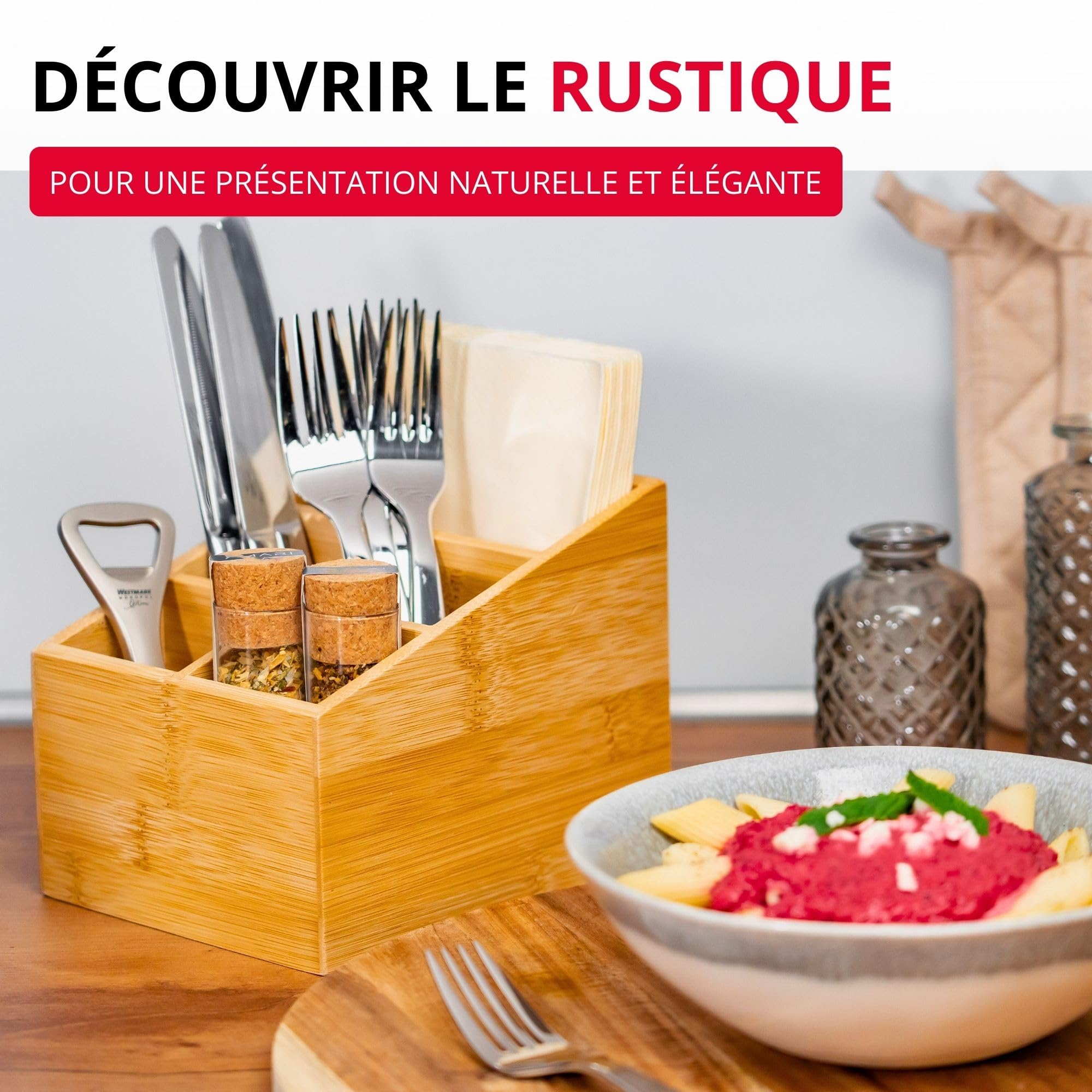 westmark-tapas-friends-69842270-organisateur-de-cuisine-en-bambou-5-compartiment image 5