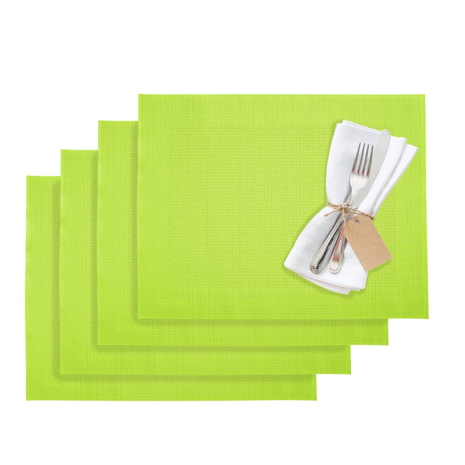 westmark-saleen-home-set-de-4-sets-de-table-synth-tiques-42-x-32-cm-vert-aspect- image 1