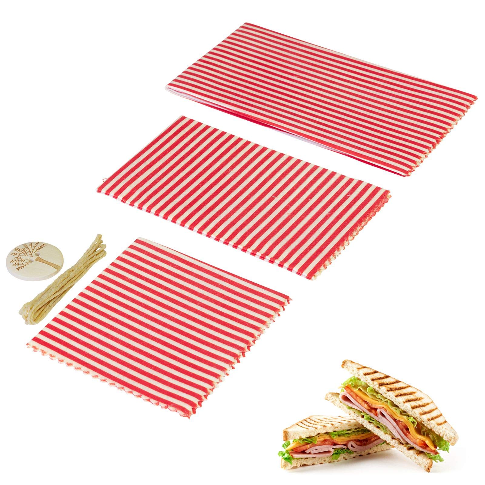 westmark-maja-23242260-lot-de-3-lingettes-en-cire-d-abeille-avec-bouton-et-cordo image 2