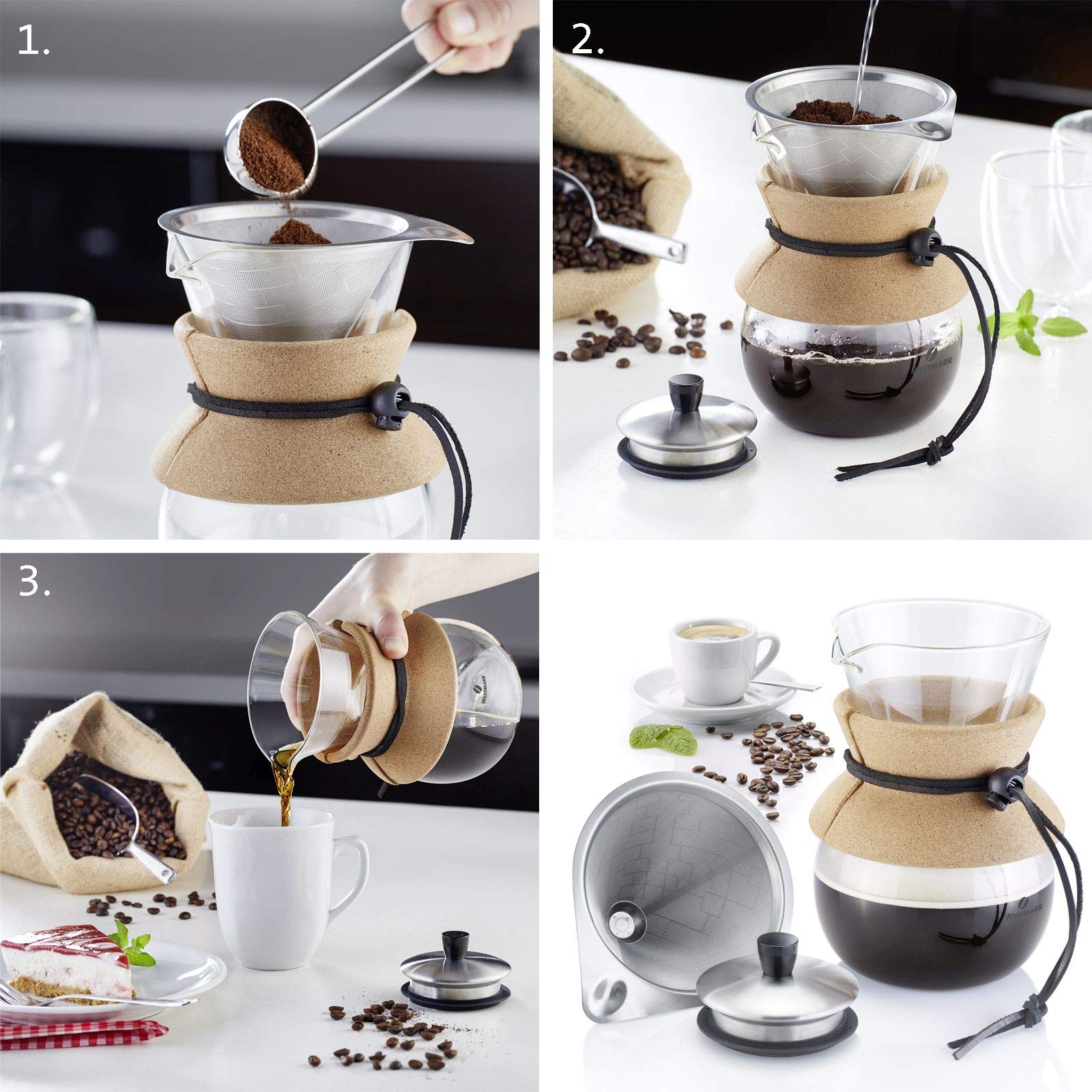 westmark-brasilia-24592260-cafeti-re-filtre-500-ml-avec-filtre-et-couvercle-en-a image 3