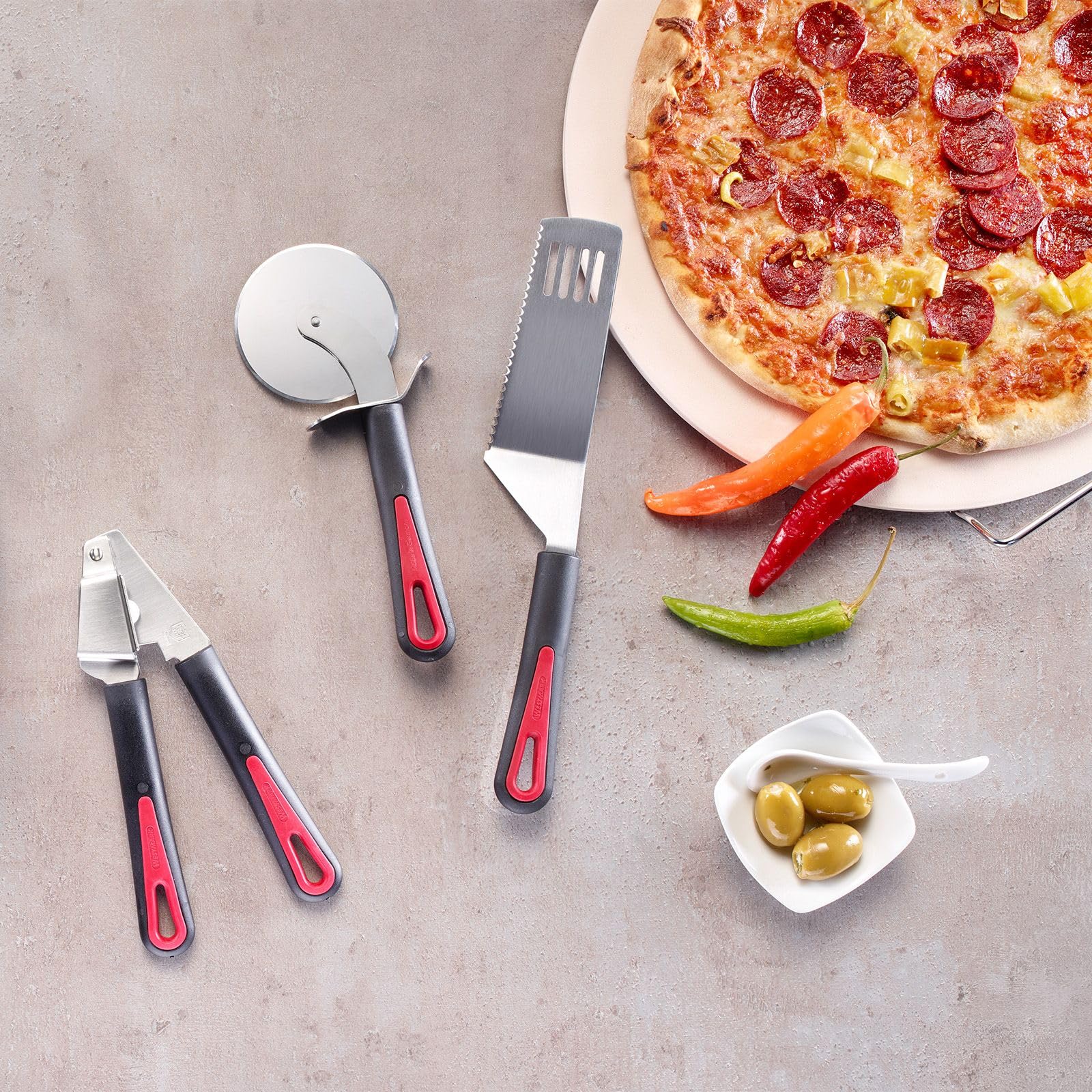 westmark-gallant-coupe-pizza-roulette-7-6-cm-acier-inoxydable-noir-rouge-fabriqu image 8
