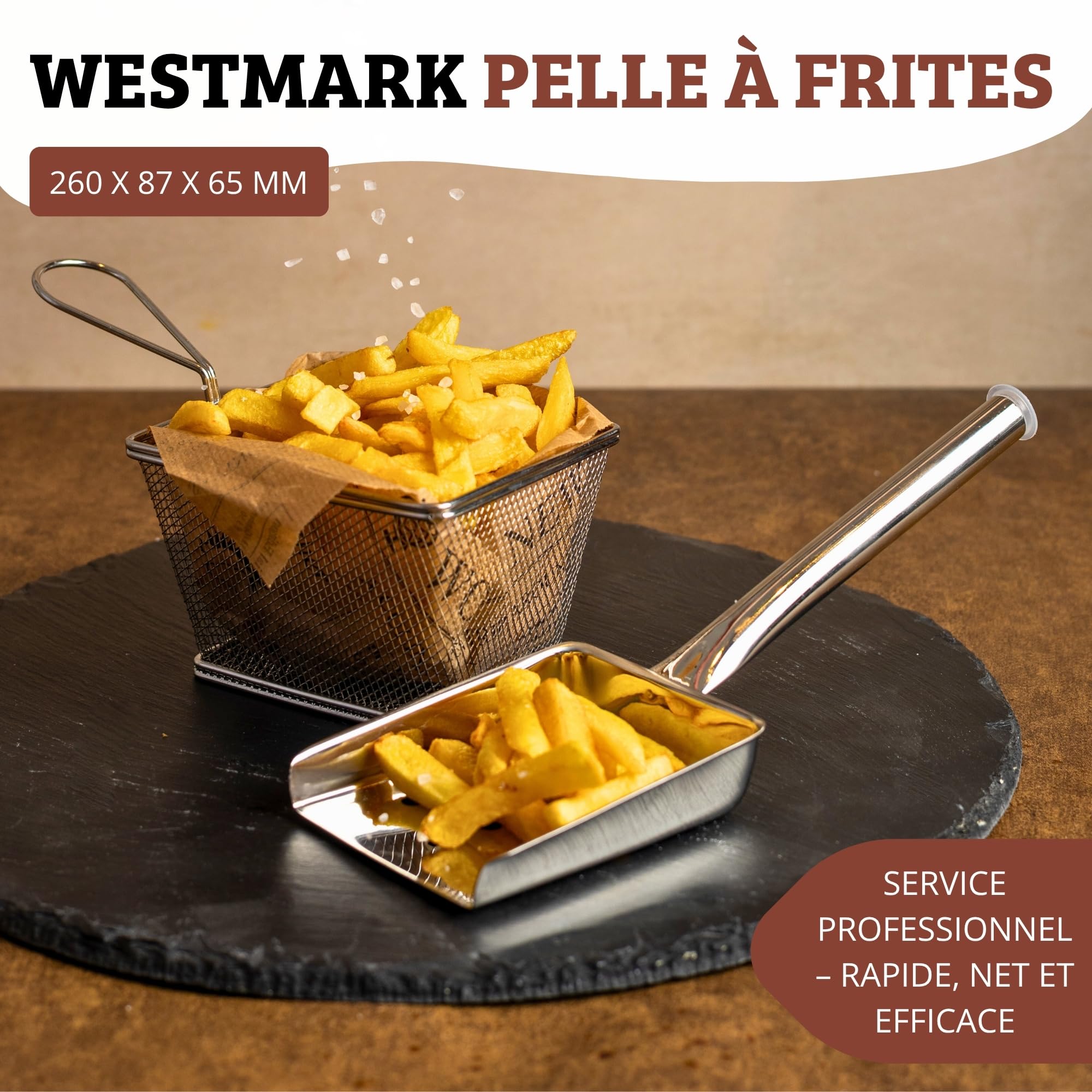 westmark-pelle-popcorn-frites-professionnelle-en-acier-inoxydable-26-cm-perfor-e image 2