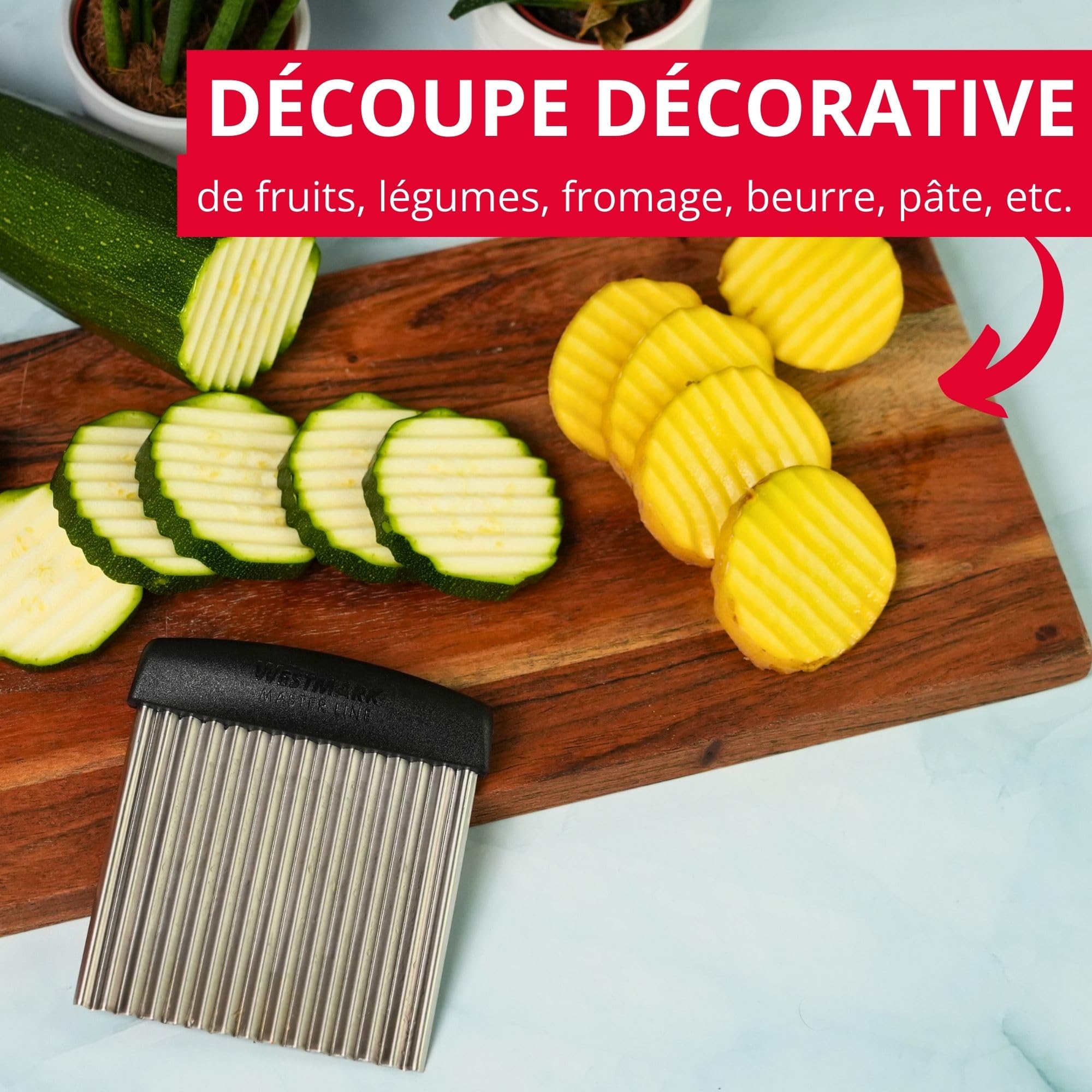 westmark-master-line-coupe-l-gumes-ondul-lame-acier-inoxydable-pour-d-coupe-d-co image 2