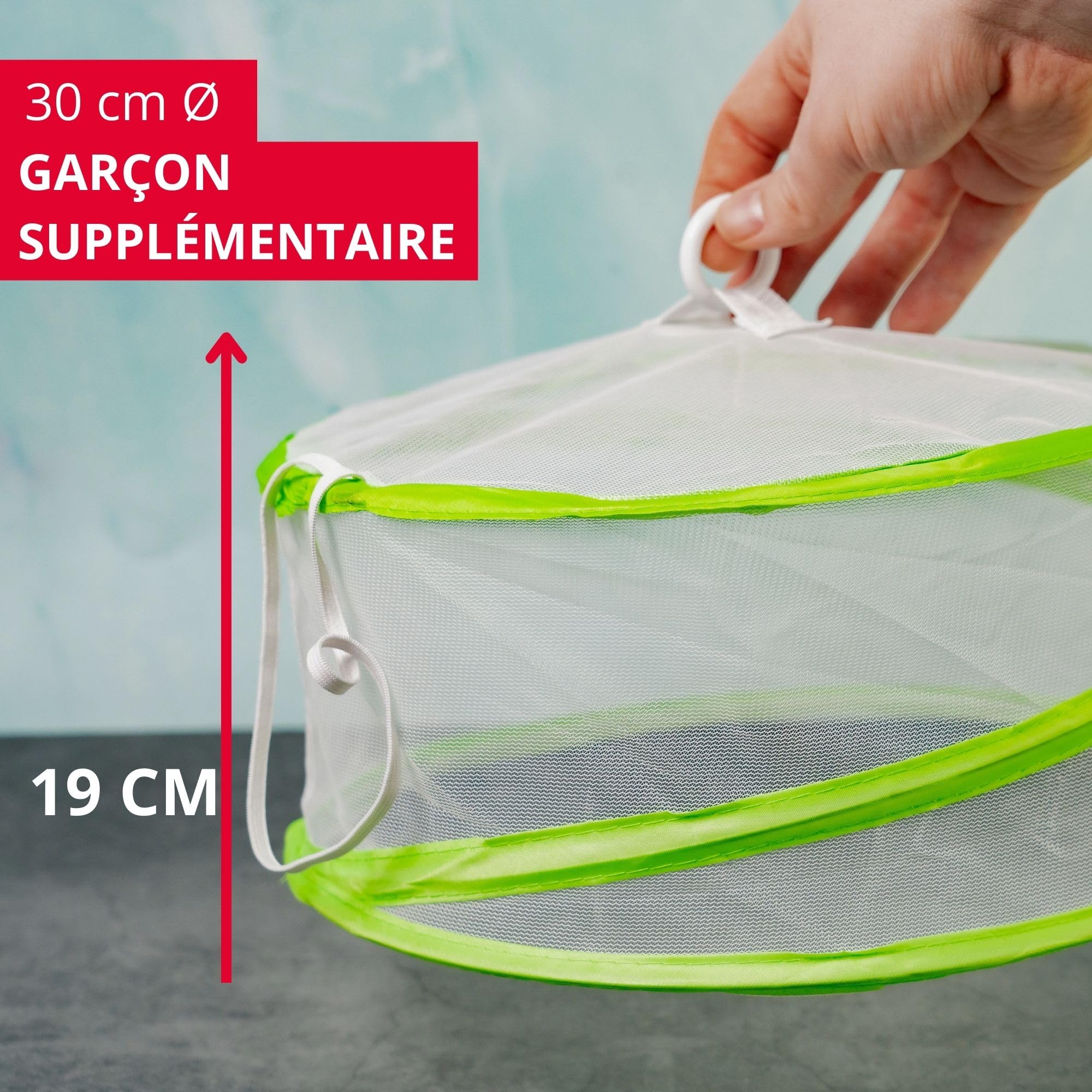 westmark-hoody-housse-alimentaire-pliable-anti-mouches-30-cm-verte-pour-repas-en image 5