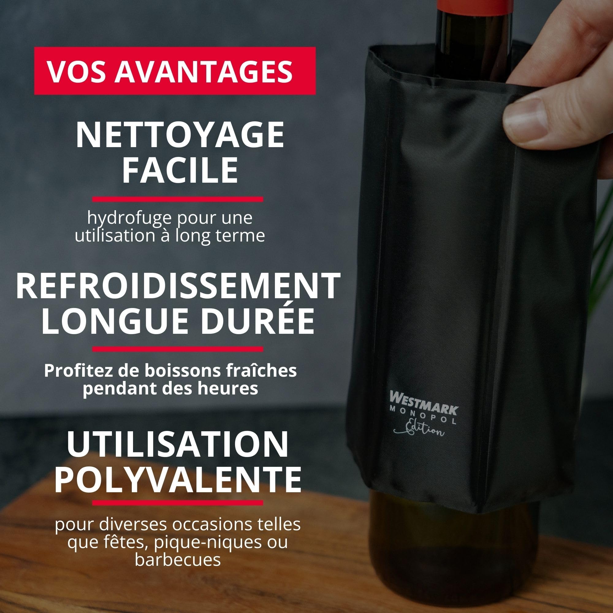 westmark-frigus-manchon-de-refroidissement-pour-vin-et-champagne-7-5-10-cm-noir- image 8